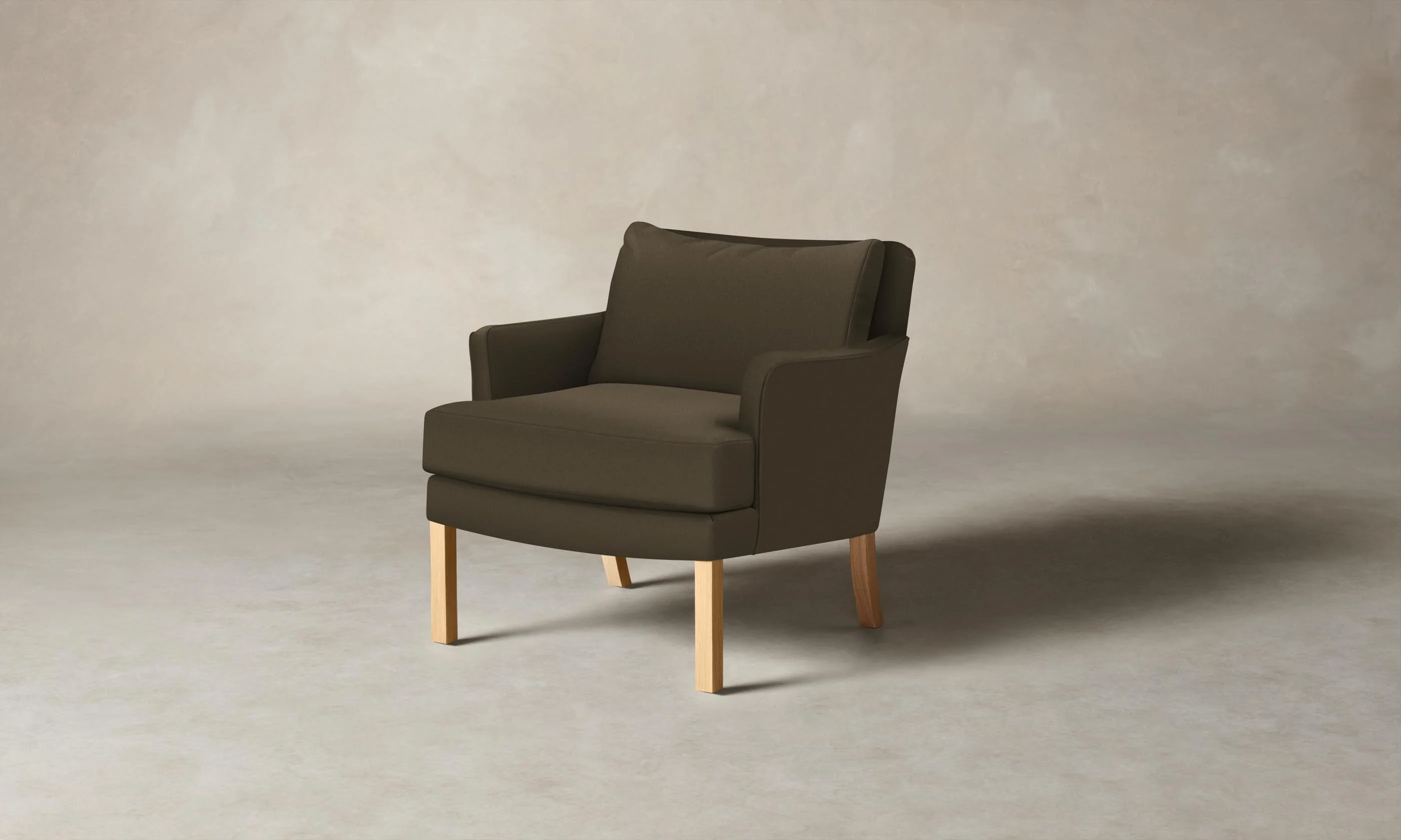 The Kaye Chair - Pebbled Leather Truffle - Image 3