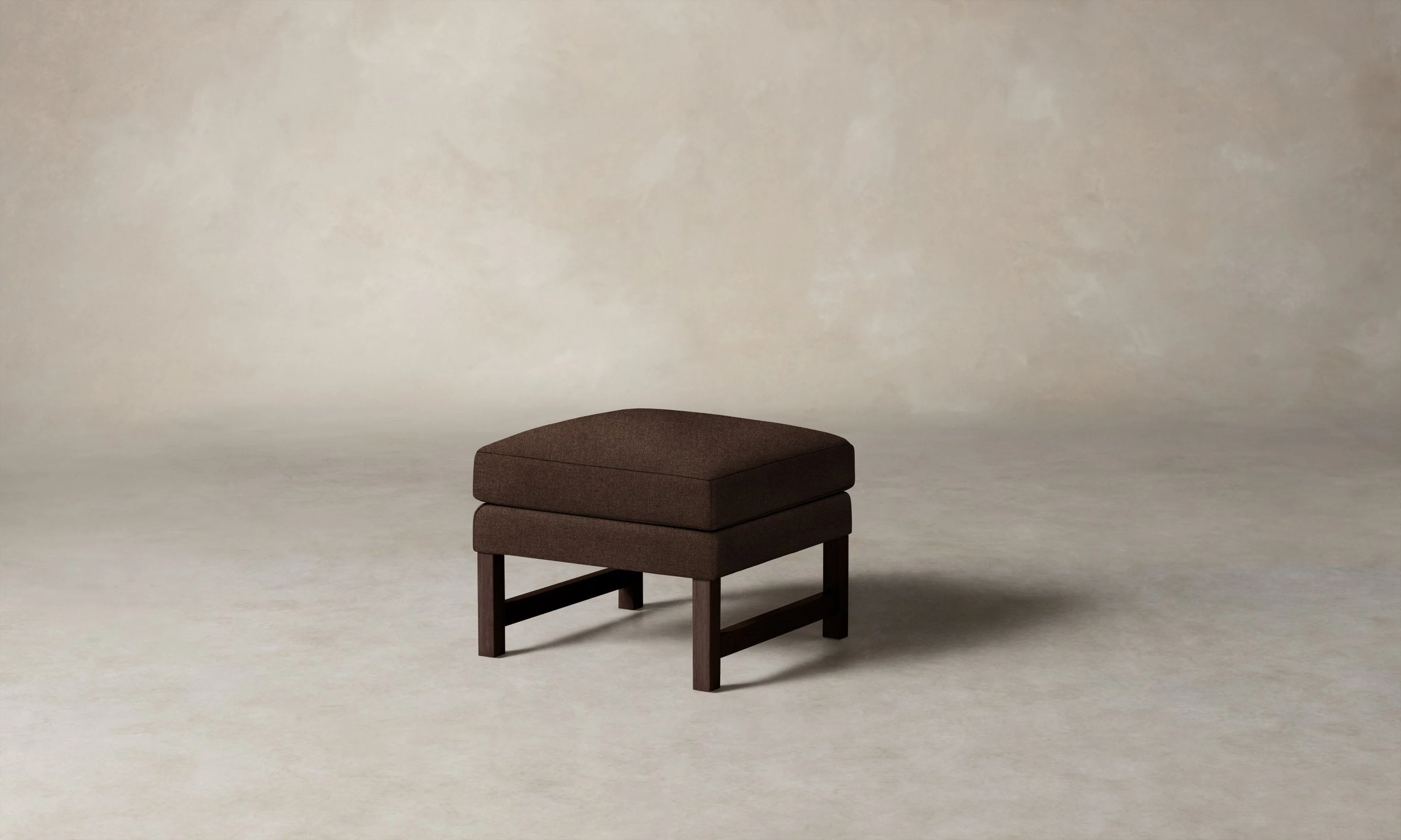 The Kaye Ottoman - Italian Brushed Wool Cocoa - Image 2