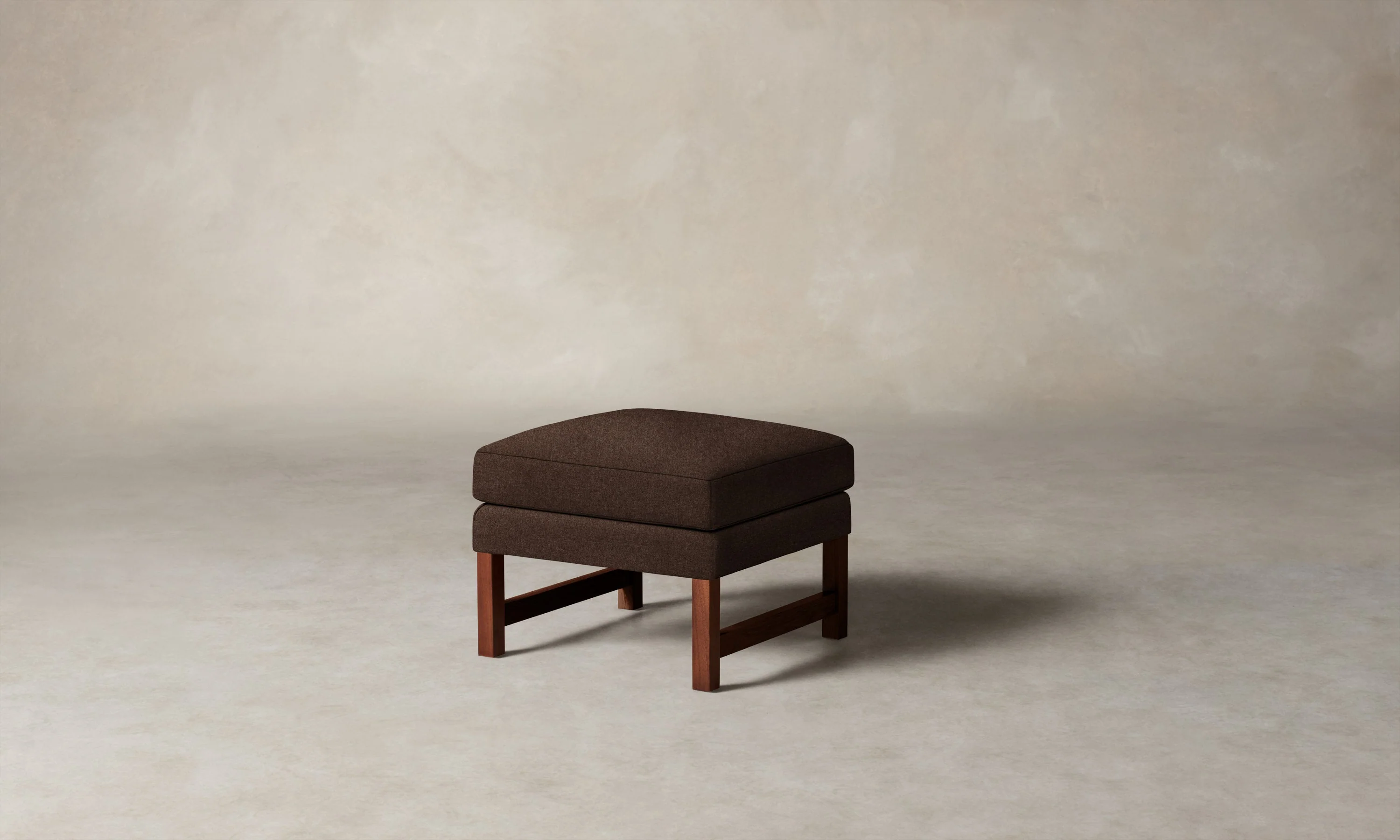 The Kaye Ottoman - Italian Brushed Wool Cocoa - Image 4