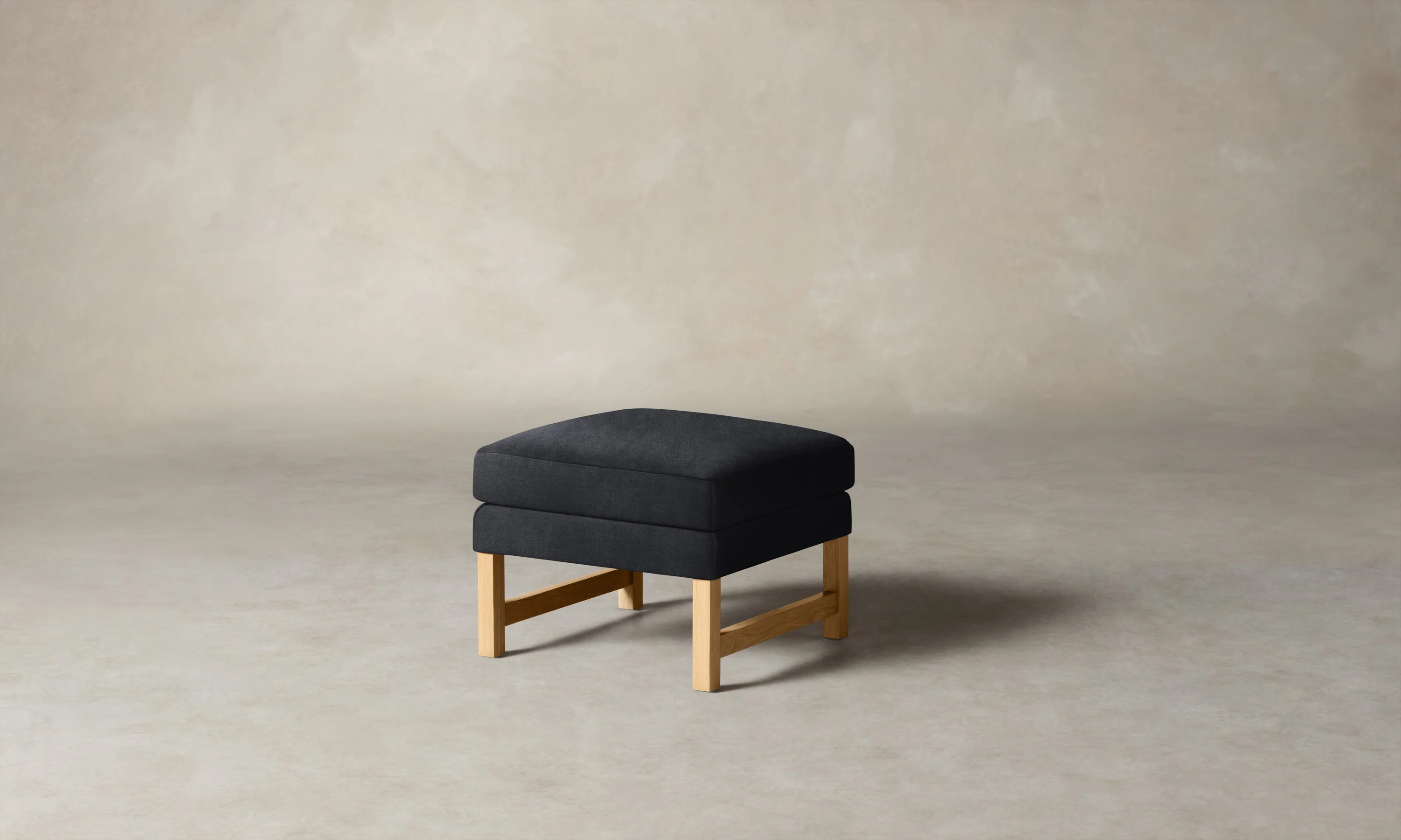 The Kaye Ottoman - Marled Alpaca Velvet Nightfall - Image 3