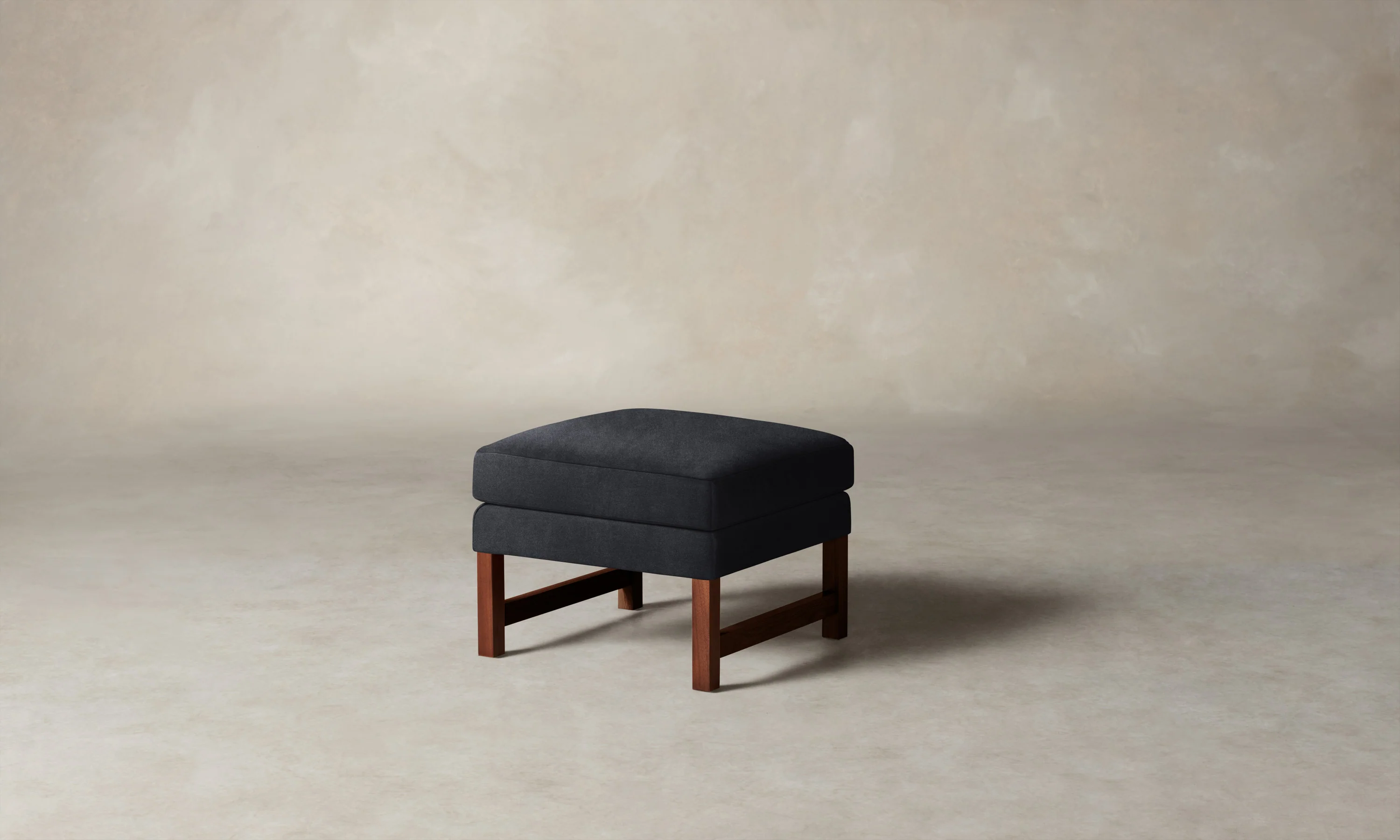 The Kaye Ottoman - Marled Alpaca Velvet Nightfall - Image 4