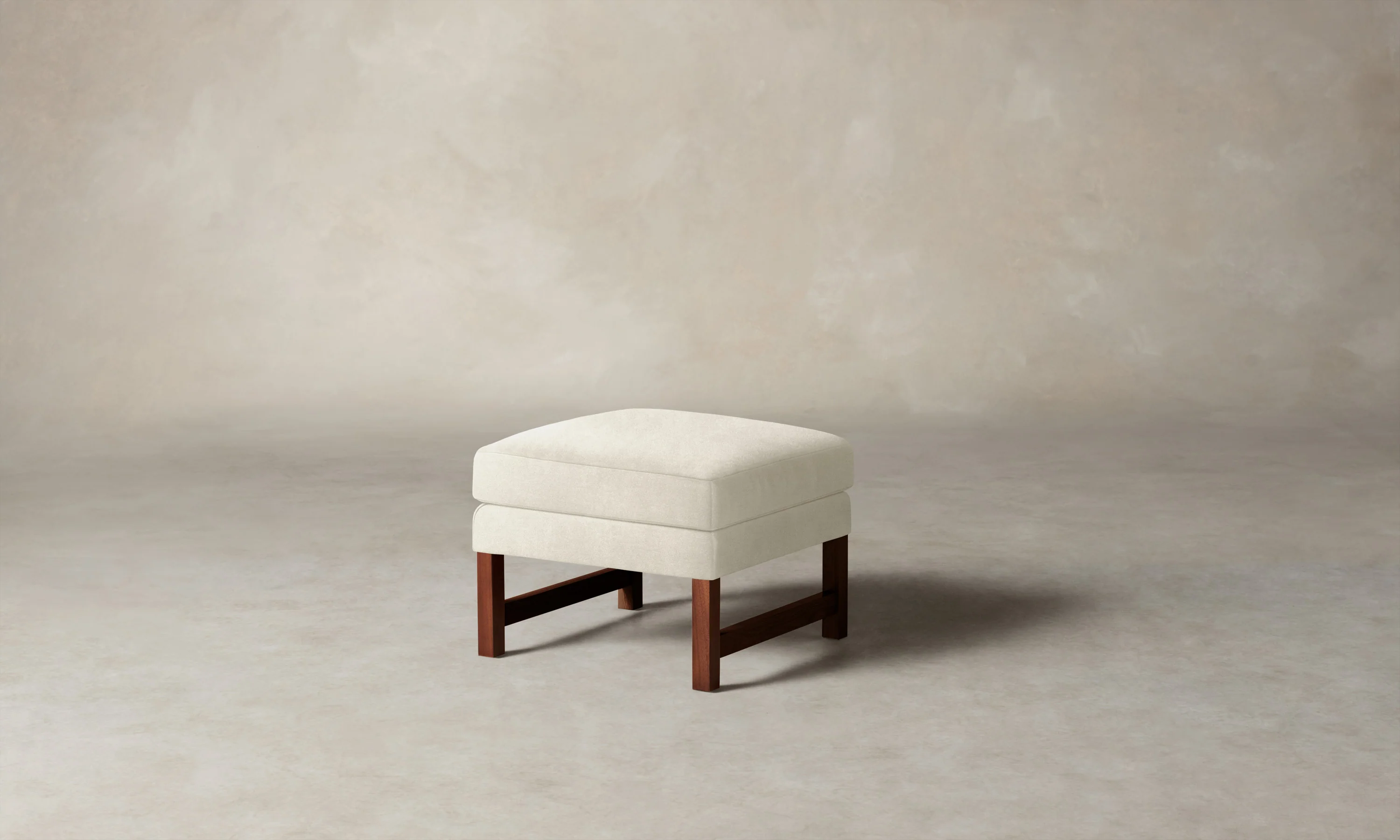 The Kaye Ottoman - Marled Alpaca Velvet Porcelain - Image 4