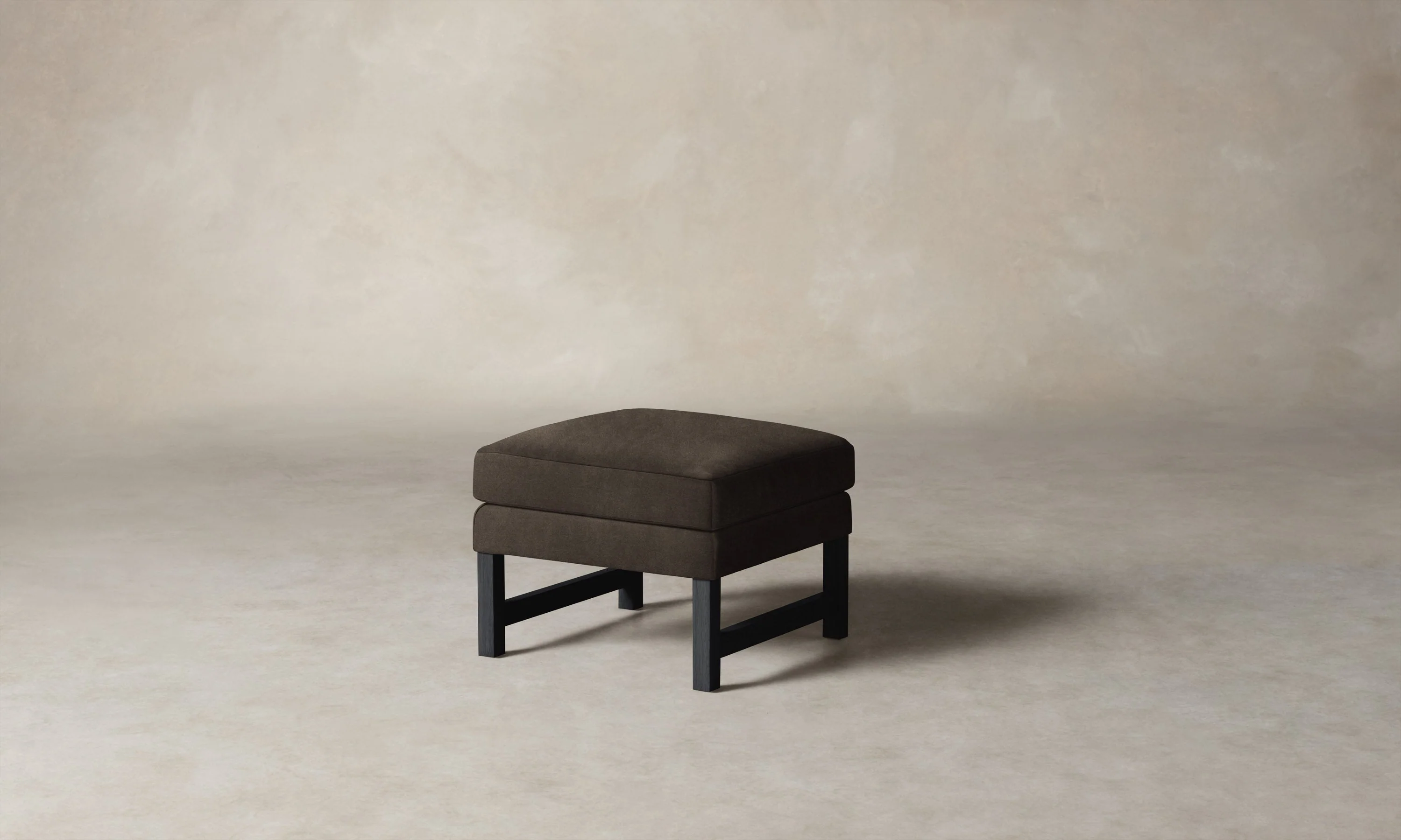 The Kaye Ottoman - Mohair Mink