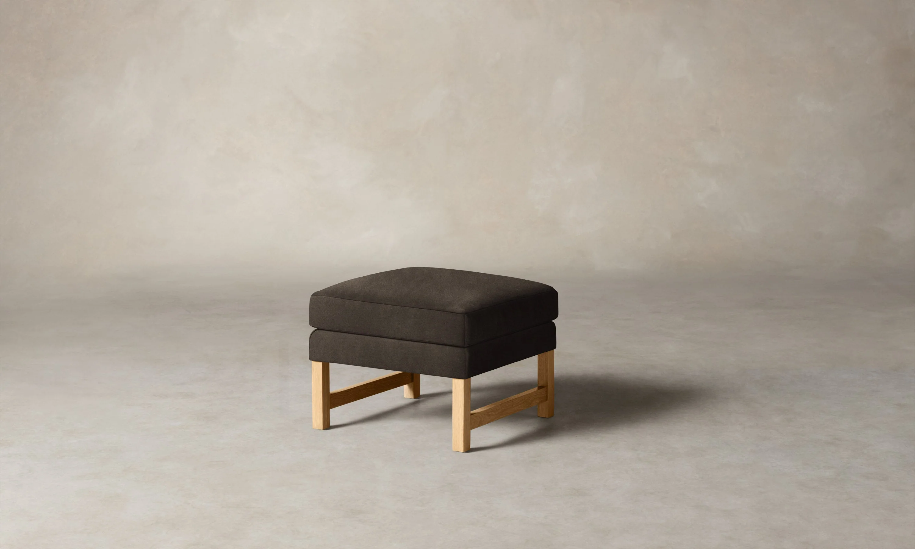 The Kaye Ottoman - Mohair Mink - Image 3