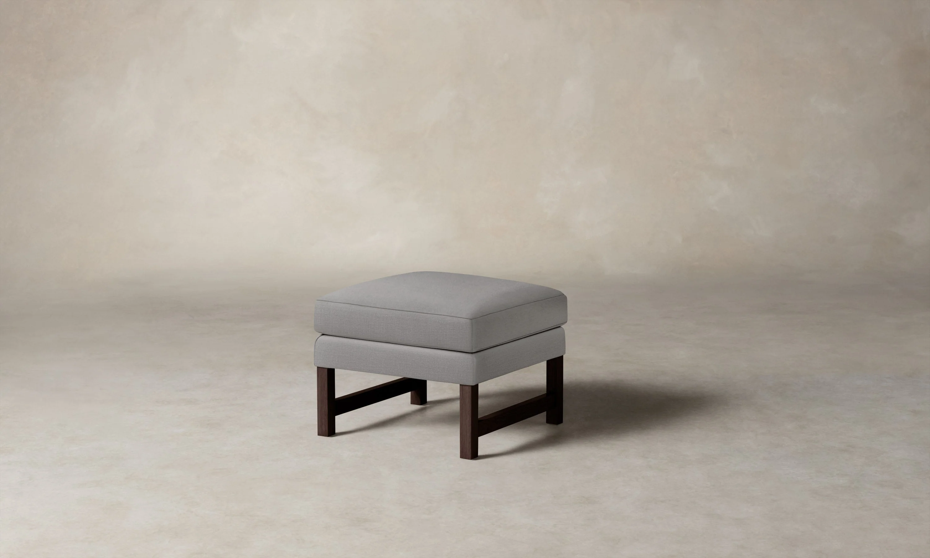 The Kaye Ottoman - Performance Linen Weave Cloud - Image 2
