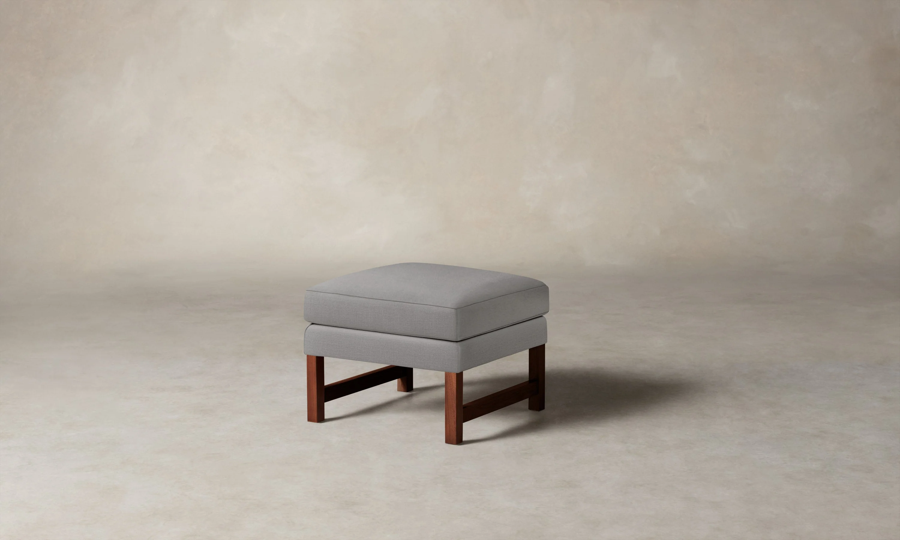 The Kaye Ottoman - Performance Linen Weave Cloud - Image 4