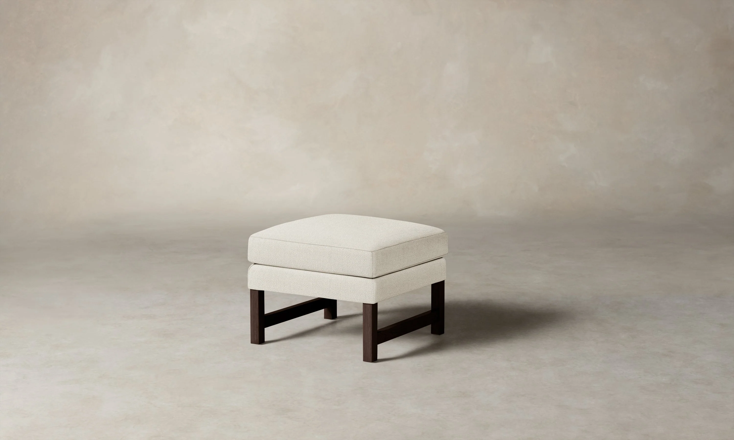 The Kaye Ottoman - Performance Textural Weave Wisp - Image 2