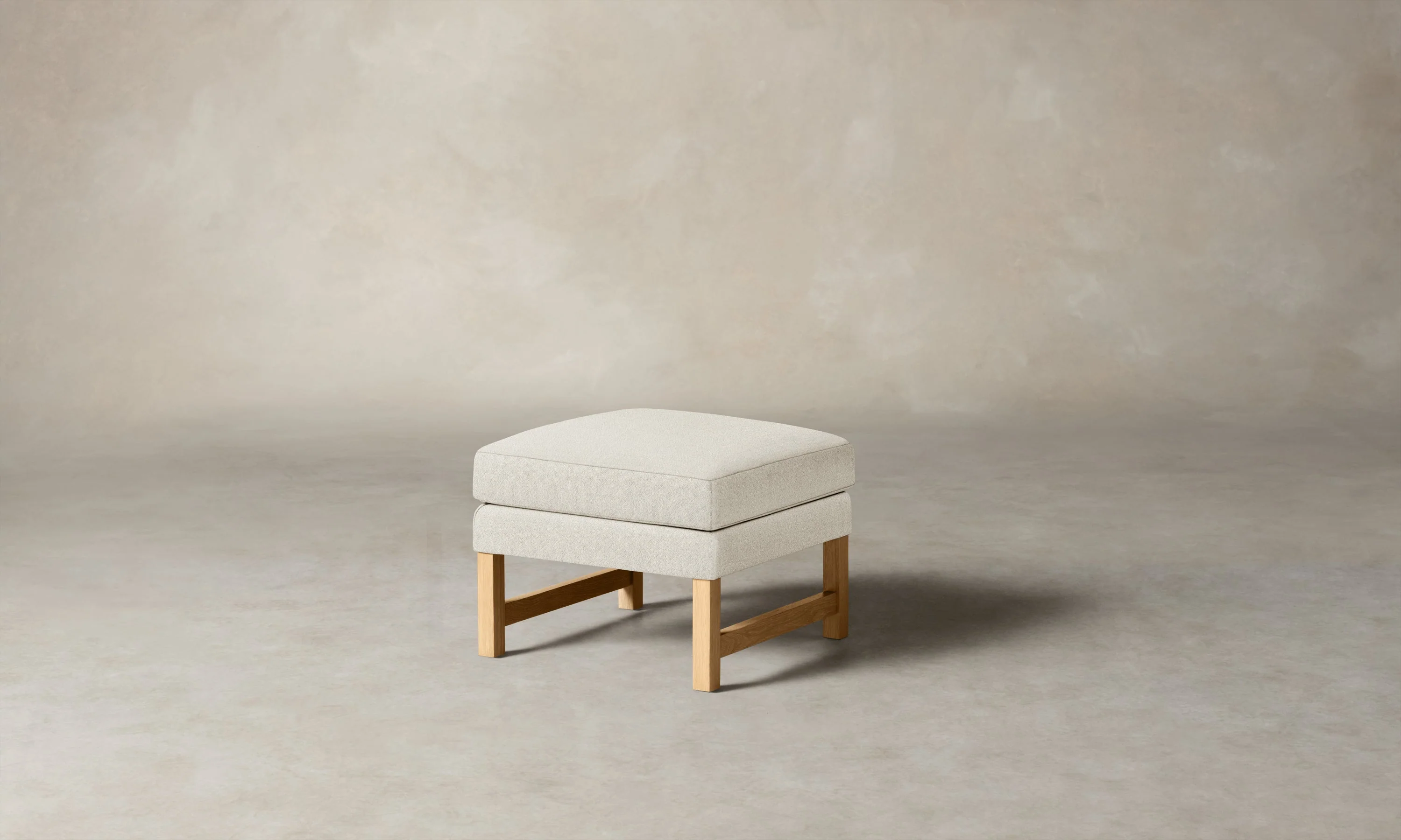 The Kaye Ottoman - Performance Textural Weave Wisp - Image 3