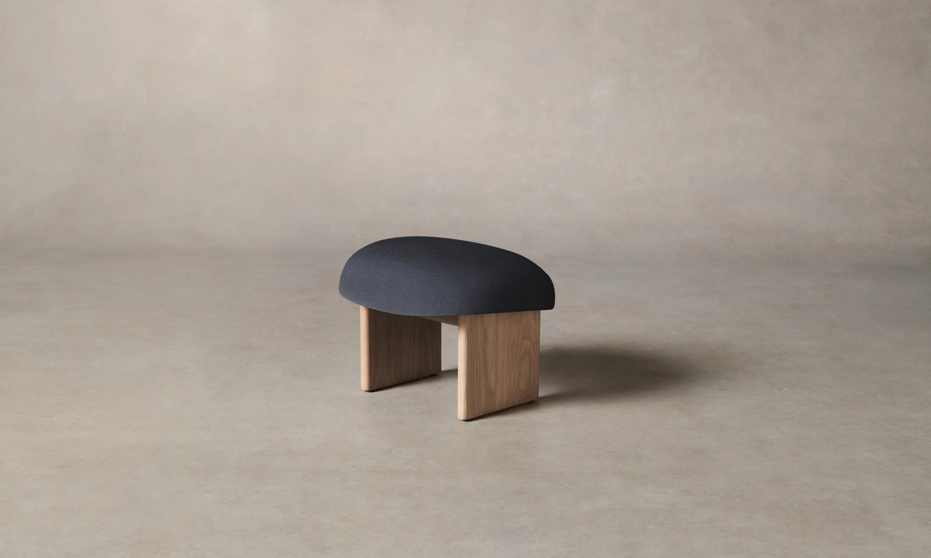 The Kenmare Ottoman - Marled Alpaca Velvet Nightfall - Image 2