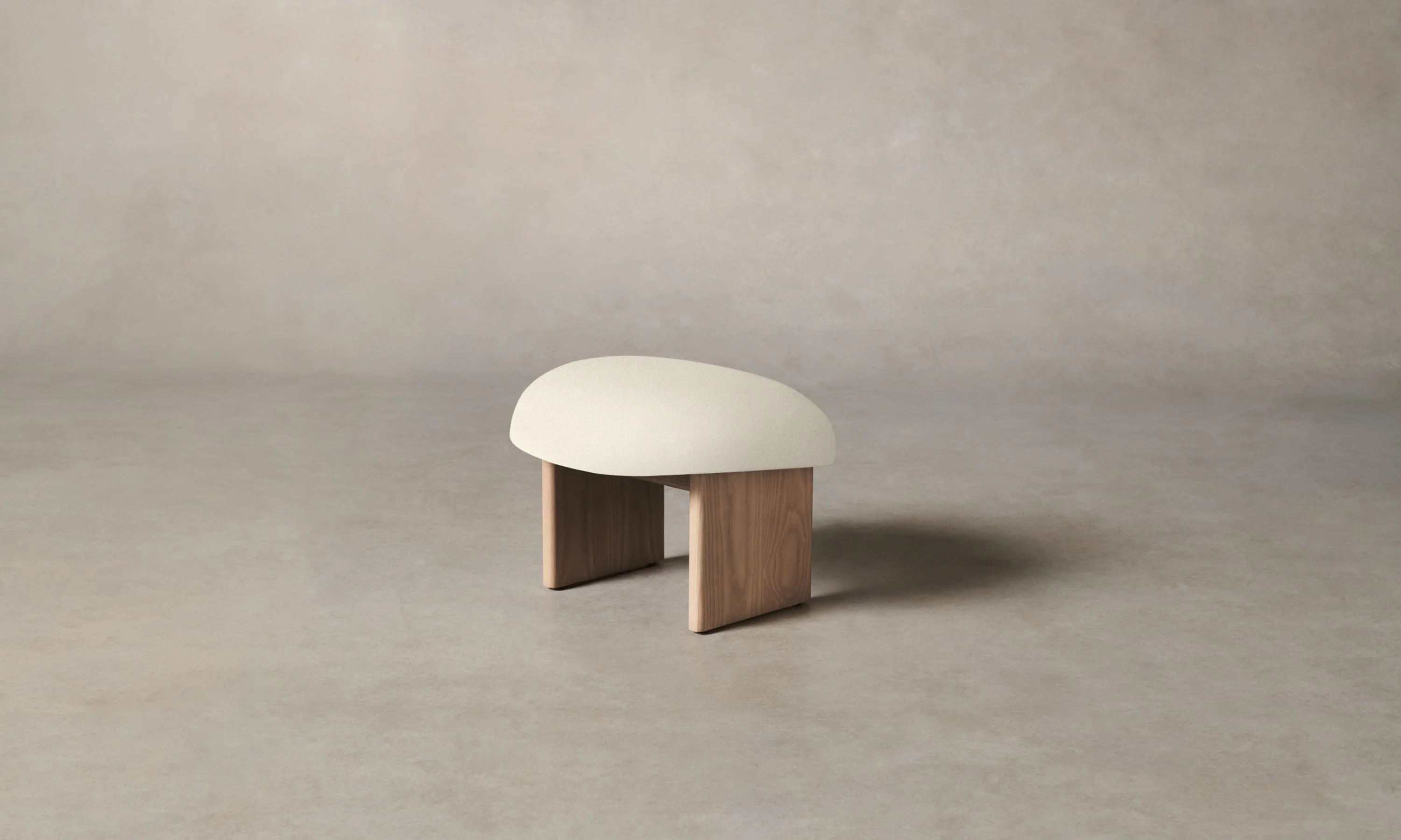 The Kenmare Ottoman - Marled Alpaca Velvet Porcelain - Image 2