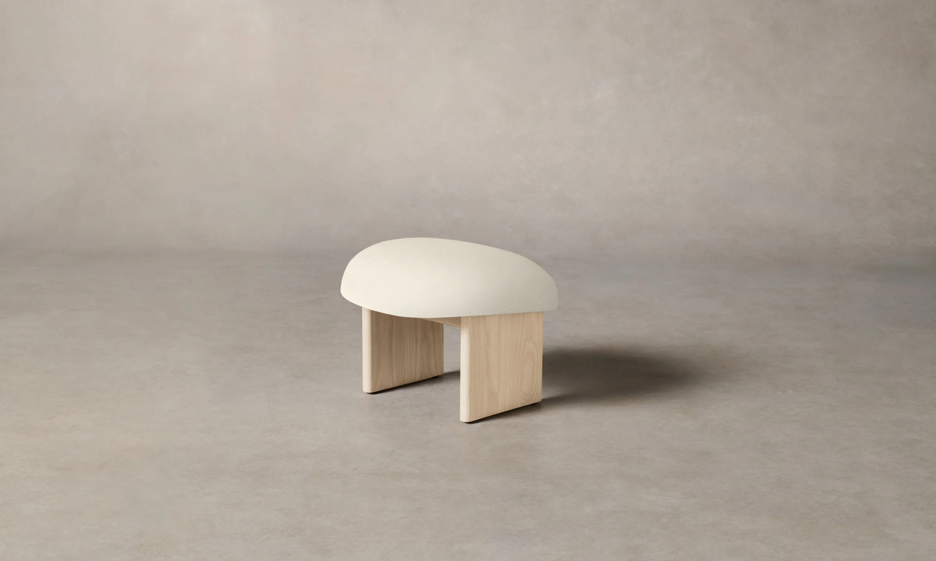 The Kenmare Ottoman - Marled Alpaca Velvet Porcelain - Image 6