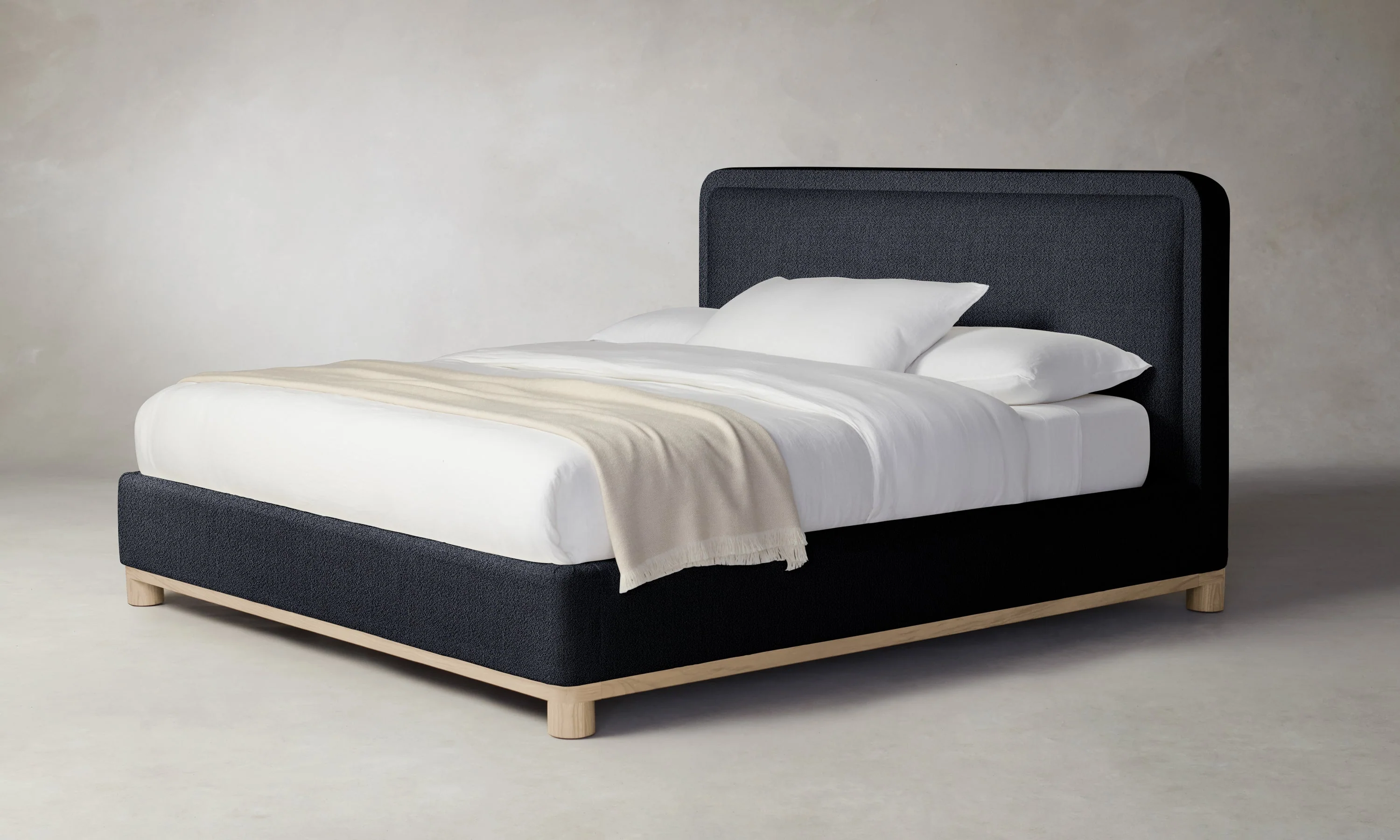 The Kent Bed - Performance Textural Weave Marina - Image 2