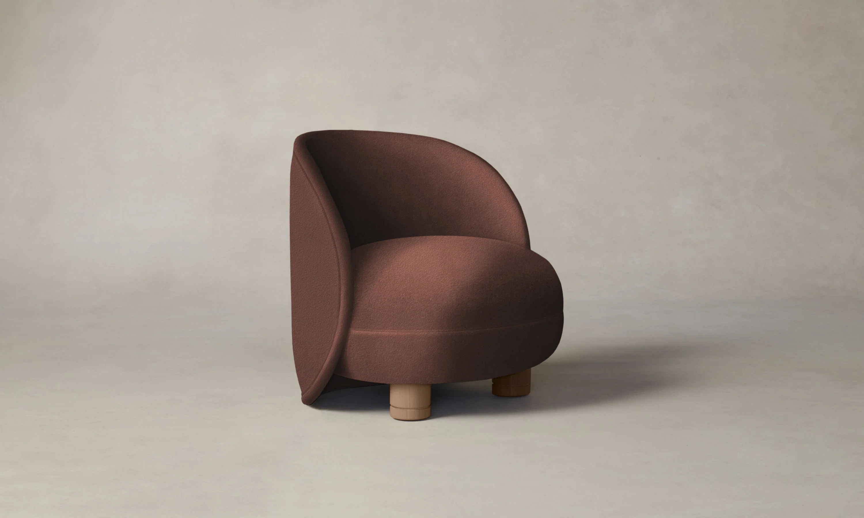The Laight Chair - Marled Alpaca Velvet Molasses