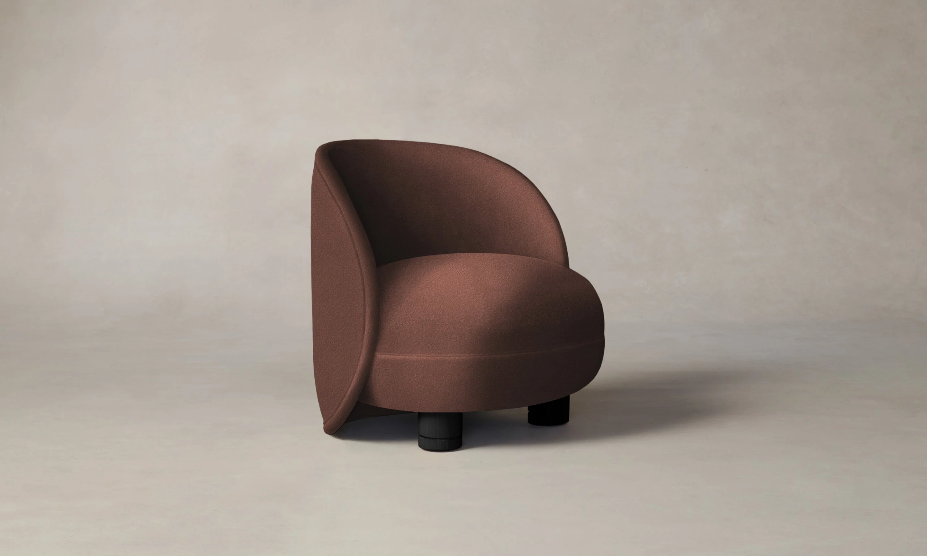 The Laight Chair - Marled Alpaca Velvet Molasses - Image 6