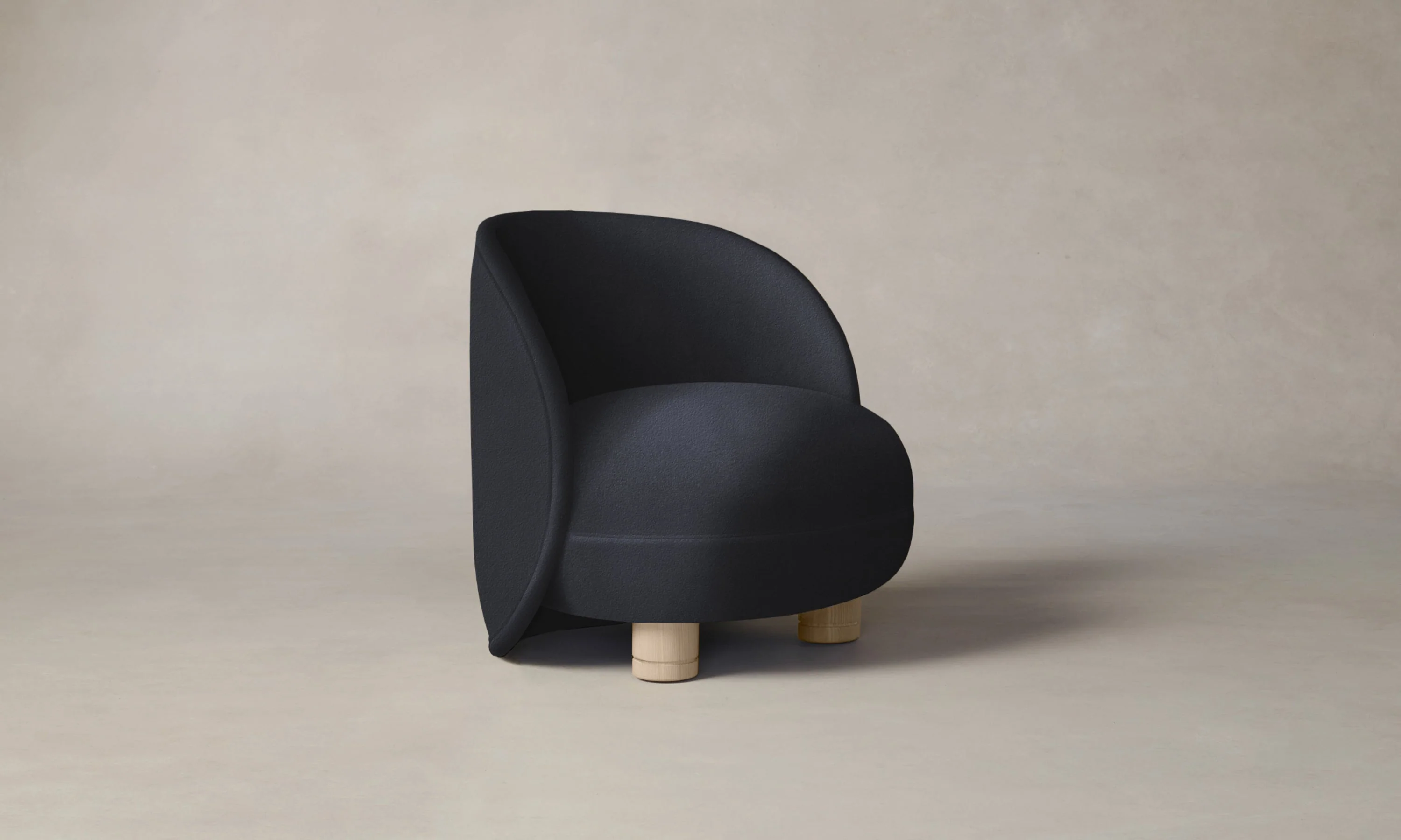 The Laight Chair - Marled Alpaca Velvet Nightfall - Image 3