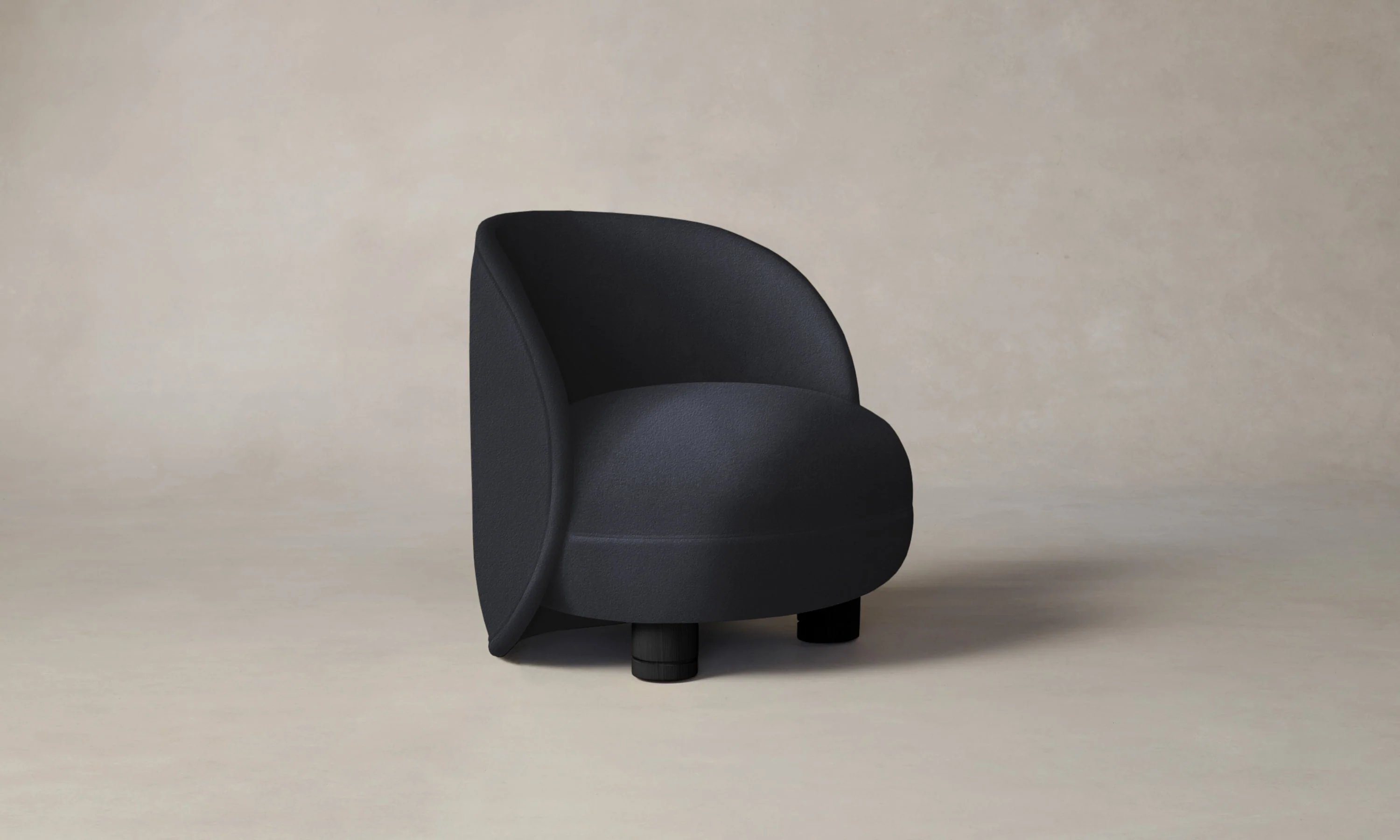 The Laight Chair - Marled Alpaca Velvet Nightfall - Image 6