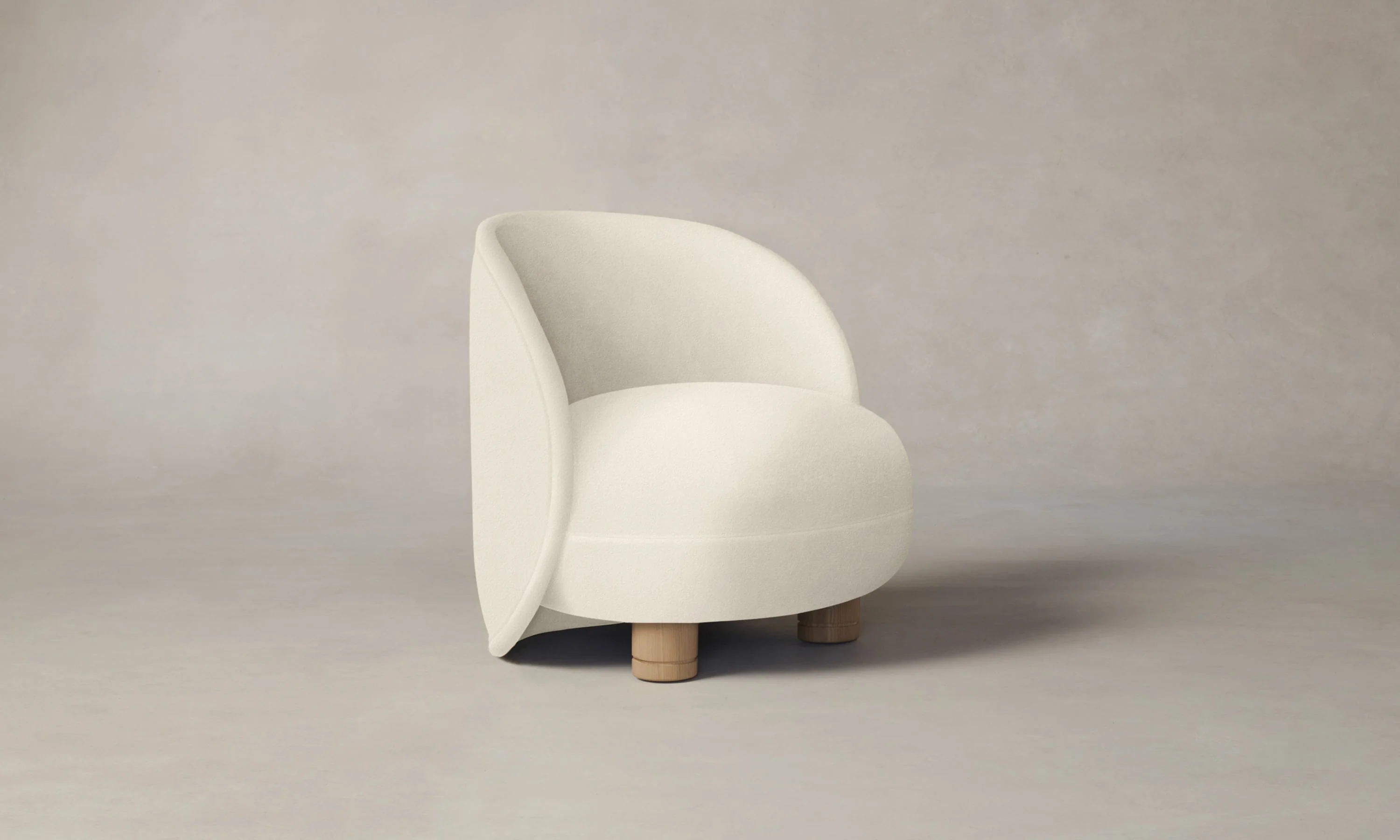 The Laight Chair - Marled Alpaca Velvet Porcelain - Image 2