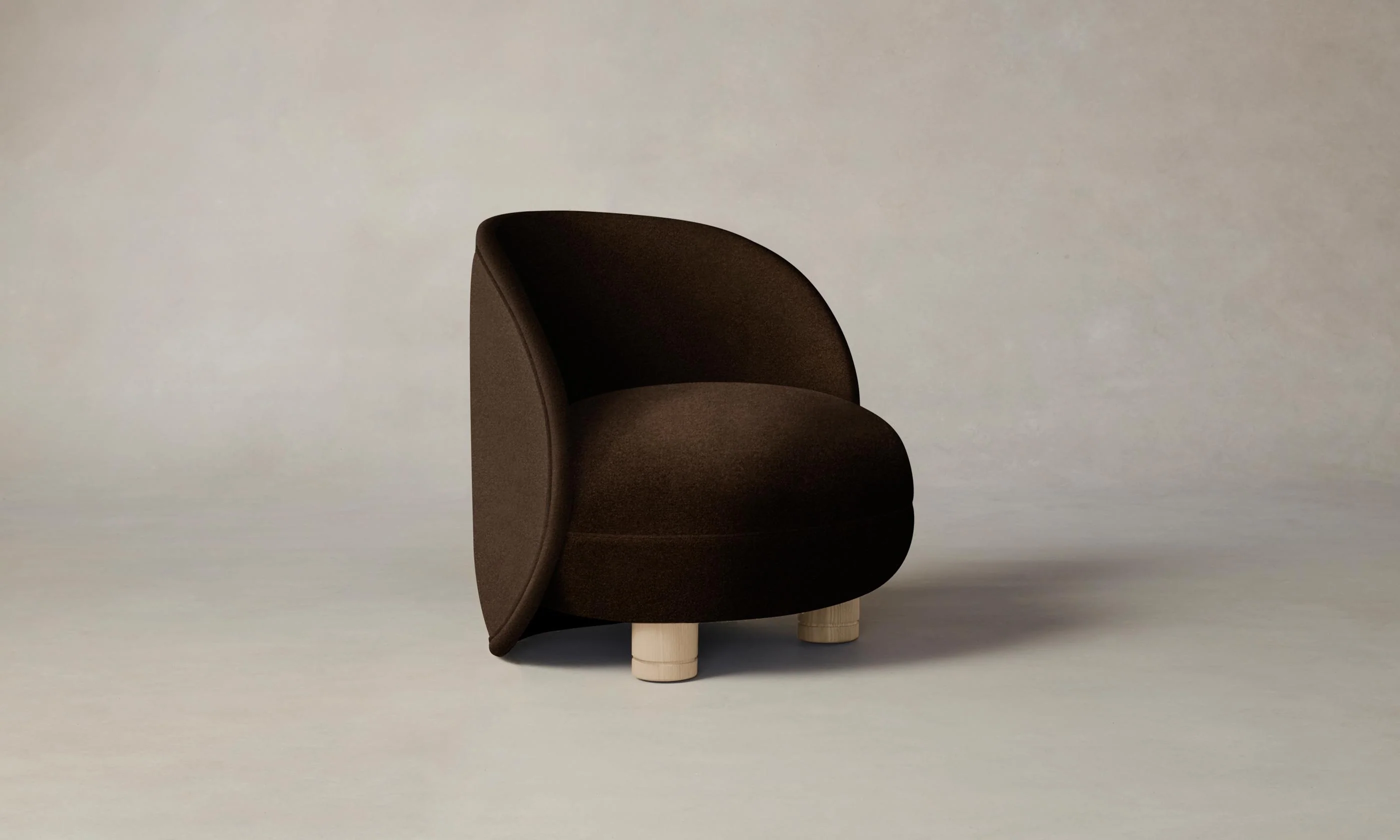 The Laight Chair - Mohair Chocolate - Image 3