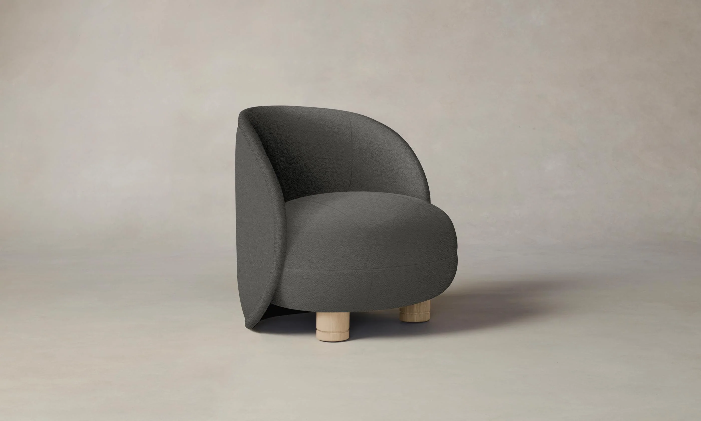 The Laight Chair - Pebbled Leather Ash - Image 3