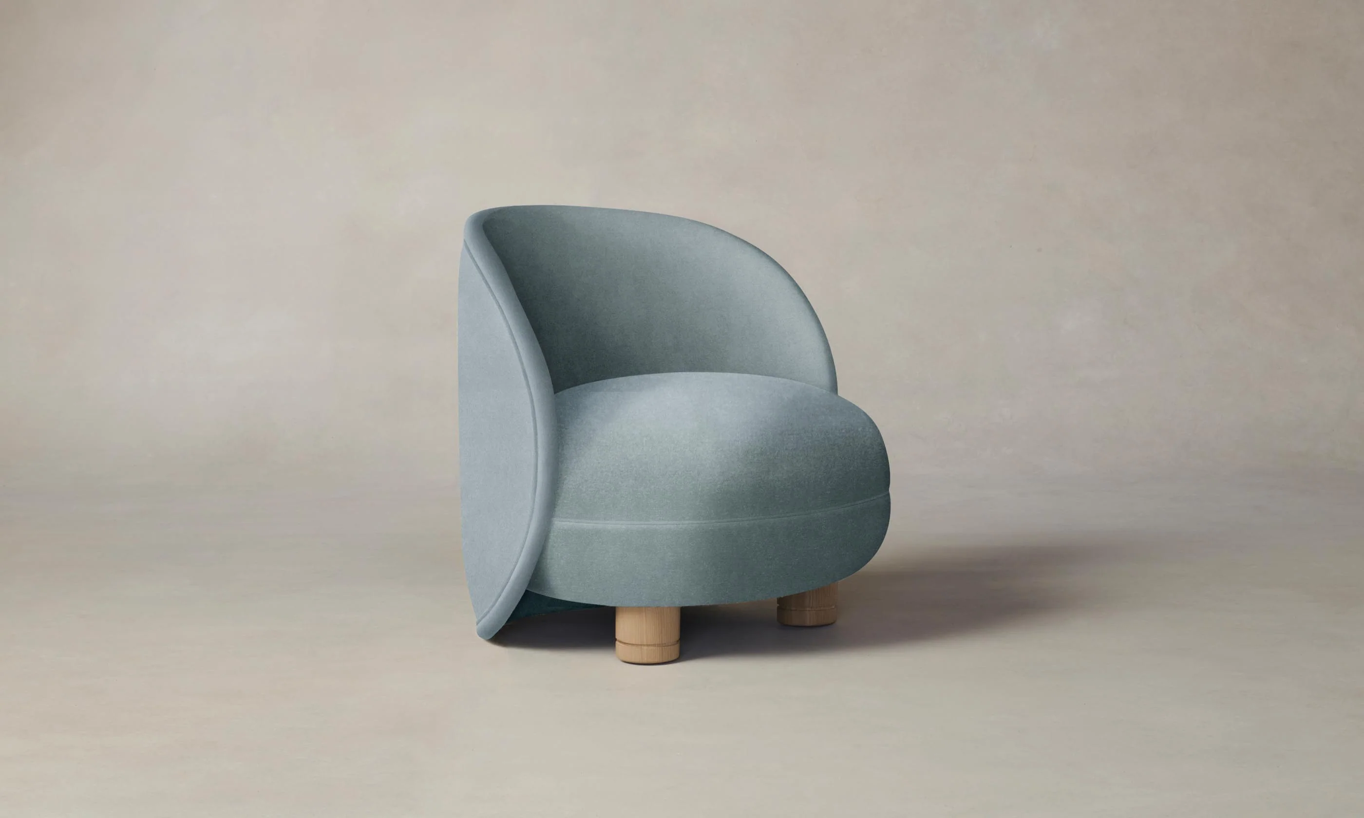 The Laight Chair - Performance Velvet Sky - Image 2
