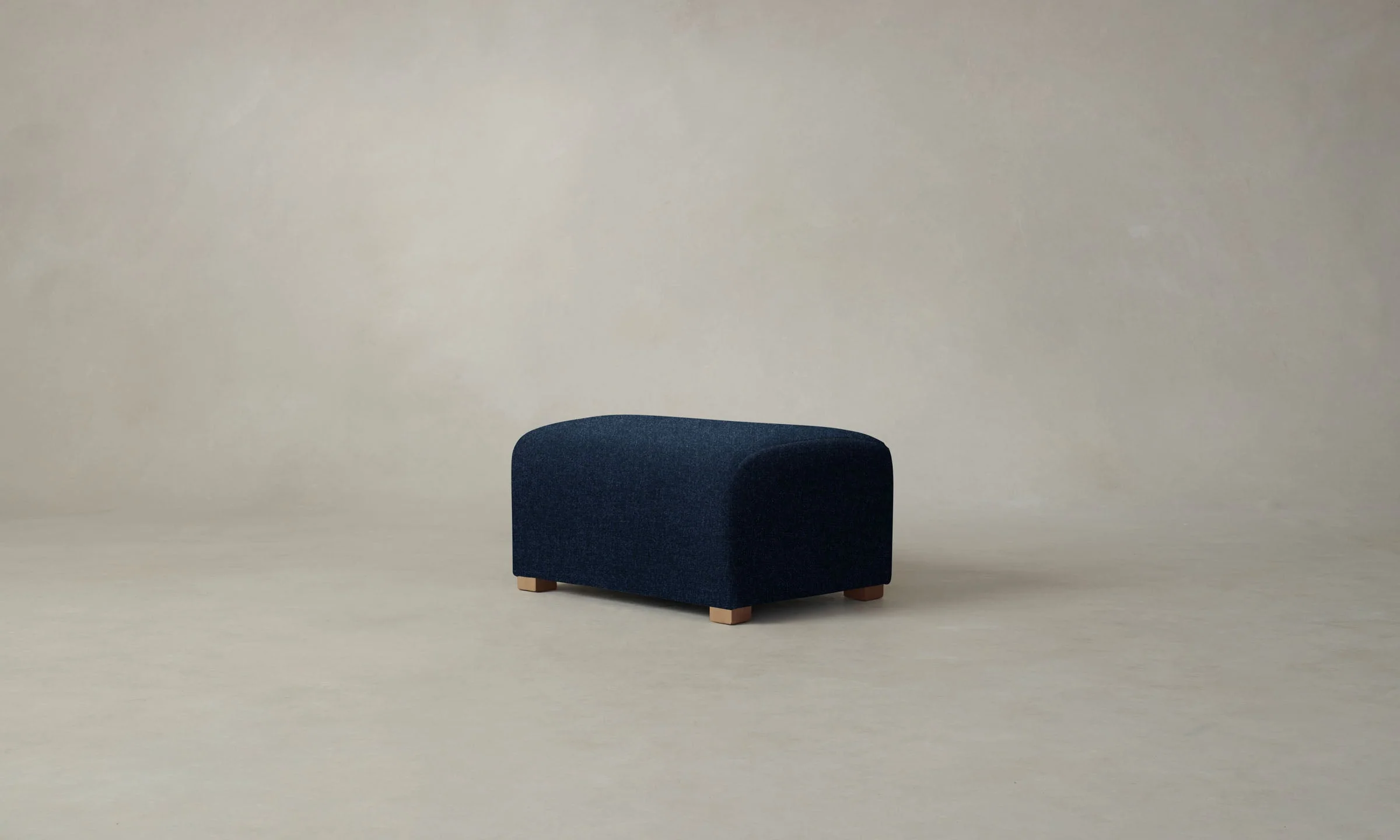 The Lenox Ottoman - Italian Brushed Wool Harbor - Image 2