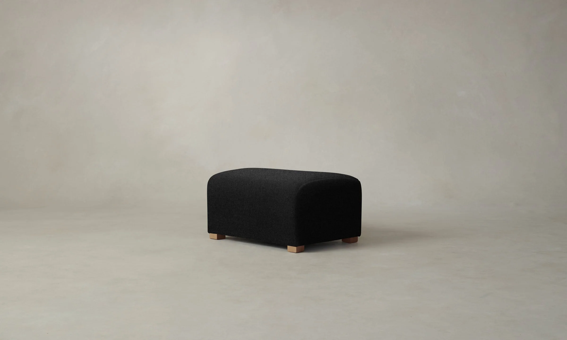 The Lenox Ottoman - Italian Brushed Wool Pepper - Image 2