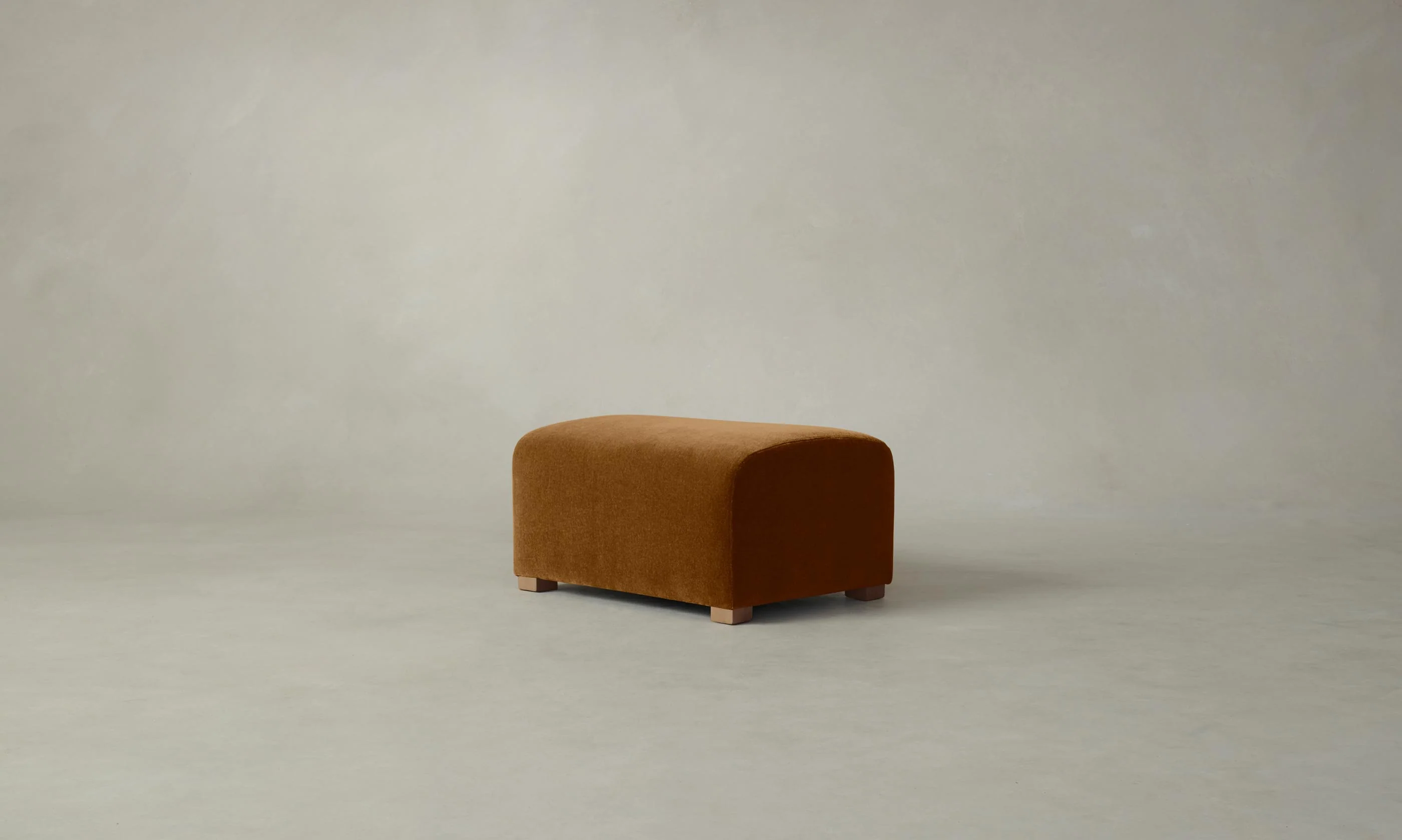 The Lenox Ottoman - Mohair Brown Sugar - Image 2