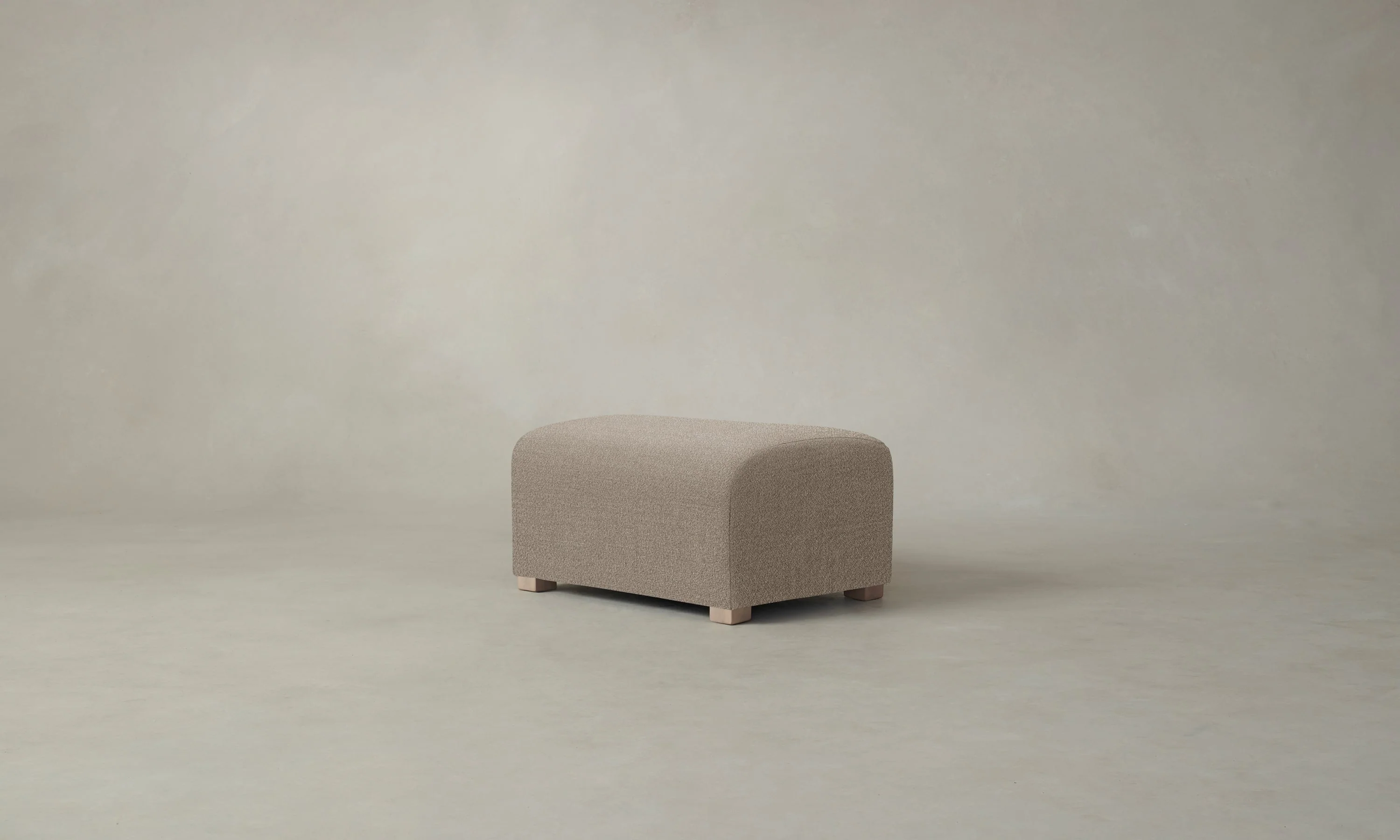 The Lenox Ottoman - Performance Textural Weave Earthen