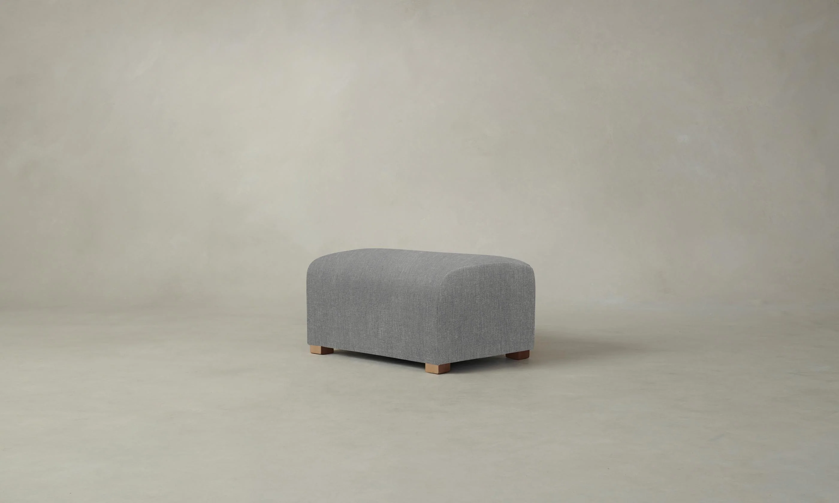 The Lenox Ottoman - Performance Tweed Smoke - Image 2