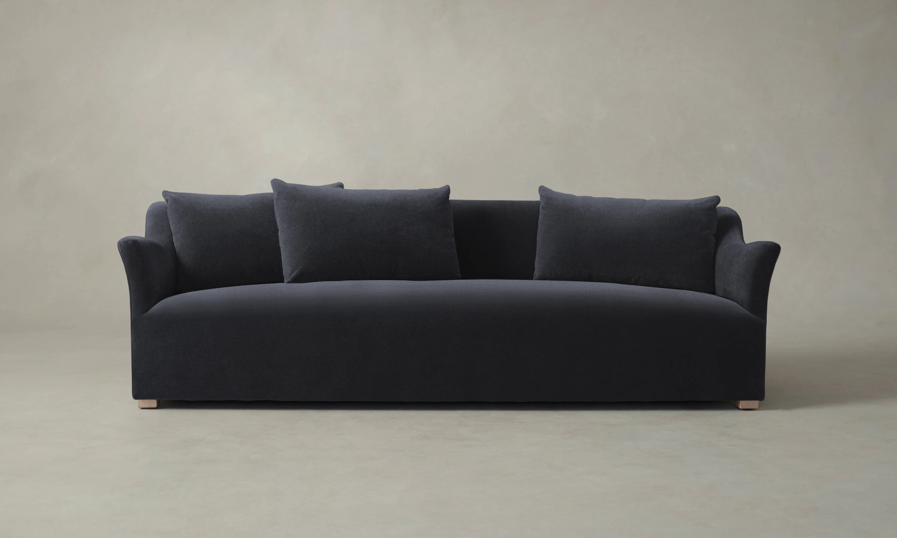 The Lenox Sofa - Marled Alpaca Velvet Nightfall