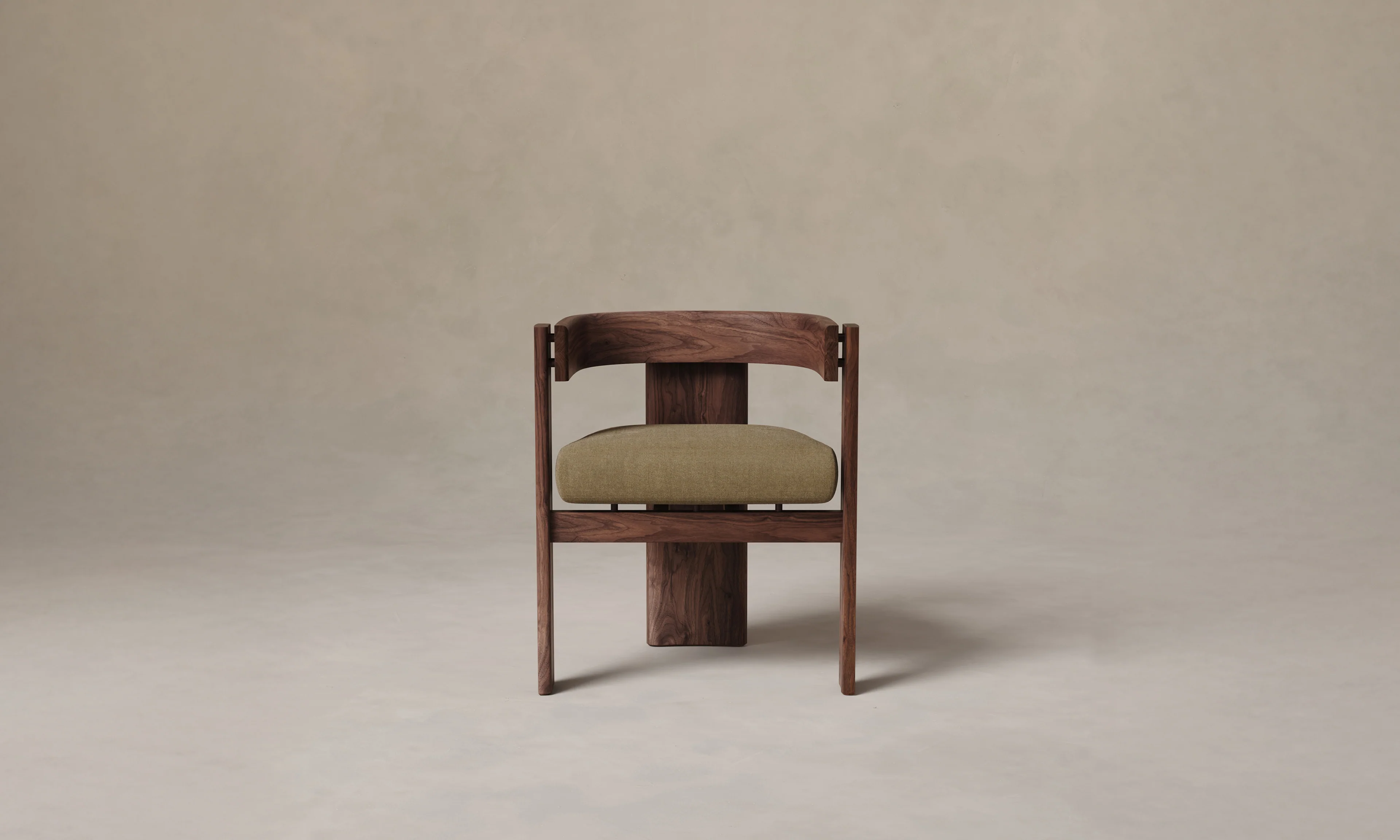 The Lunara Dining Armchair - Mohair Almond