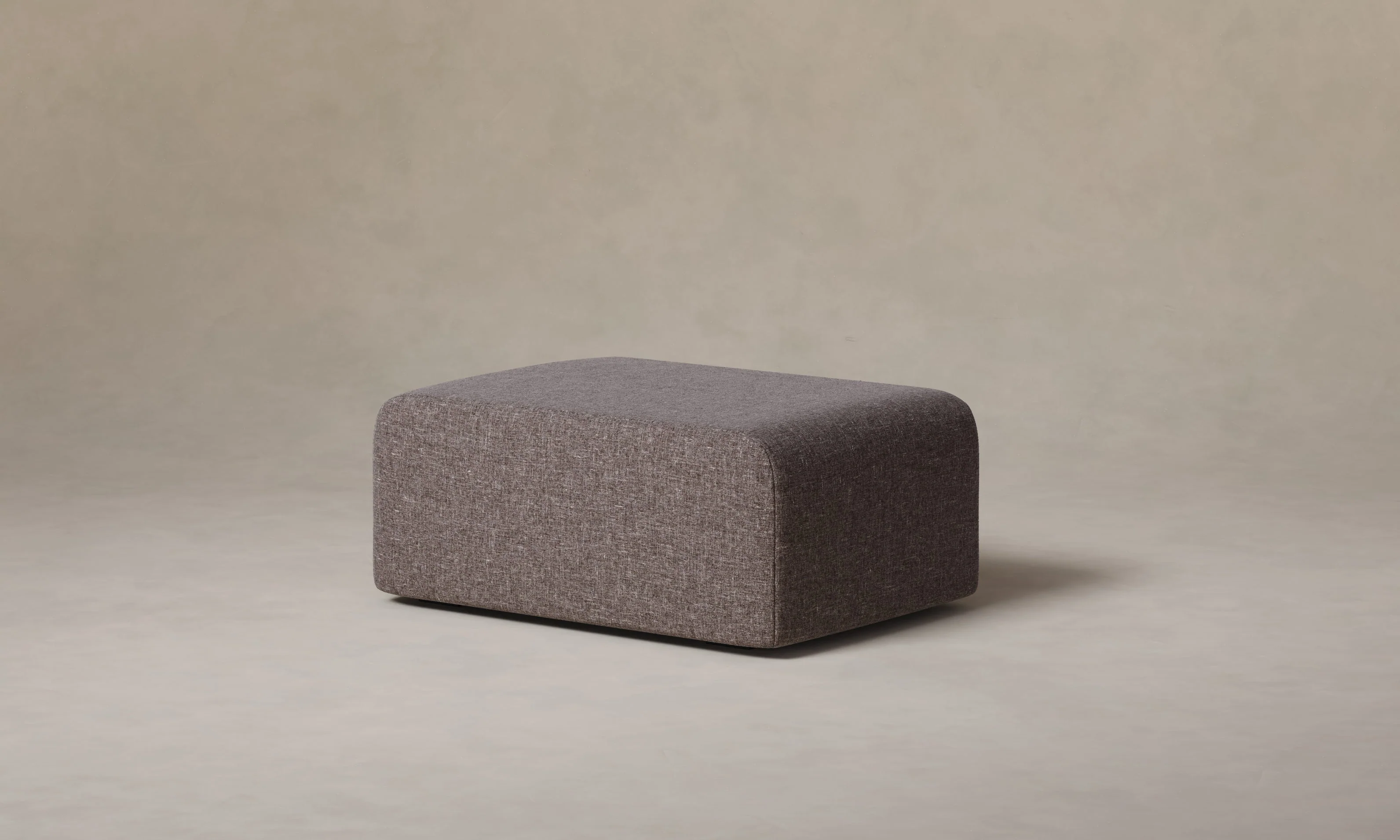 The Marcello Ottoman - Heritage Belgian Linen Carob