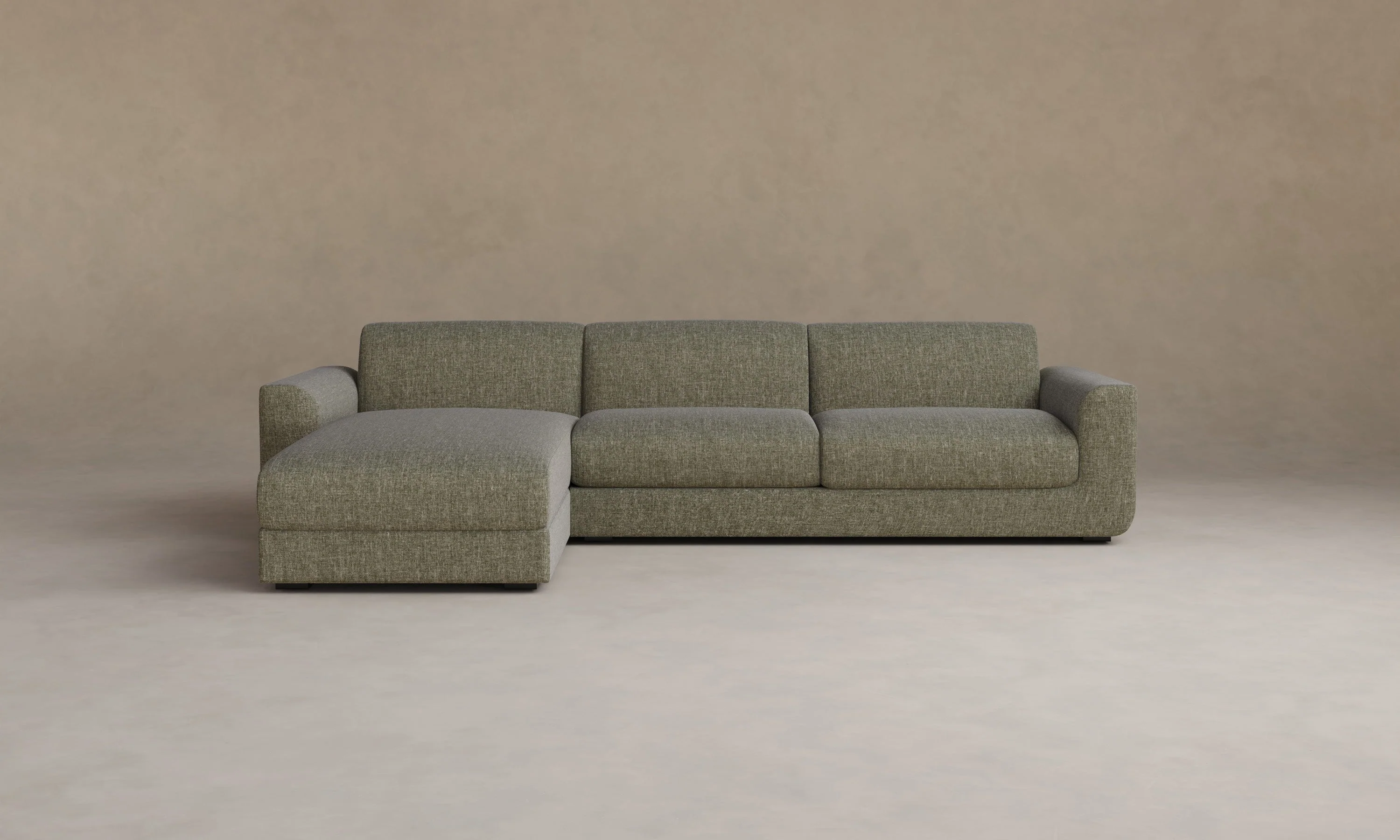 The Marcello Sectional - Heritage Belgian Linen Thyme