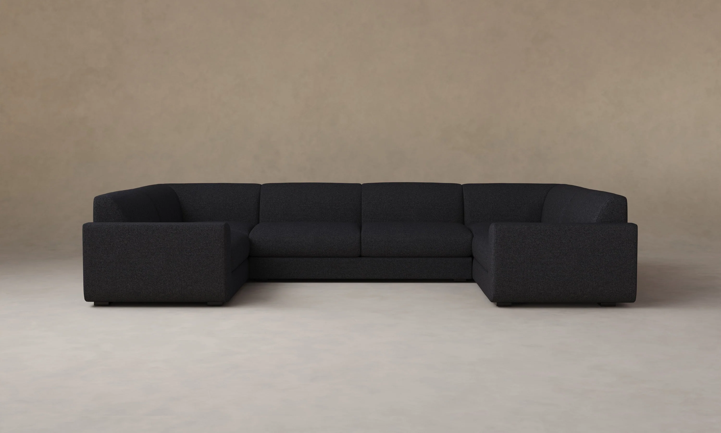 The Marcello Sectional - Italian Brushed Wool Pepper - Image 7