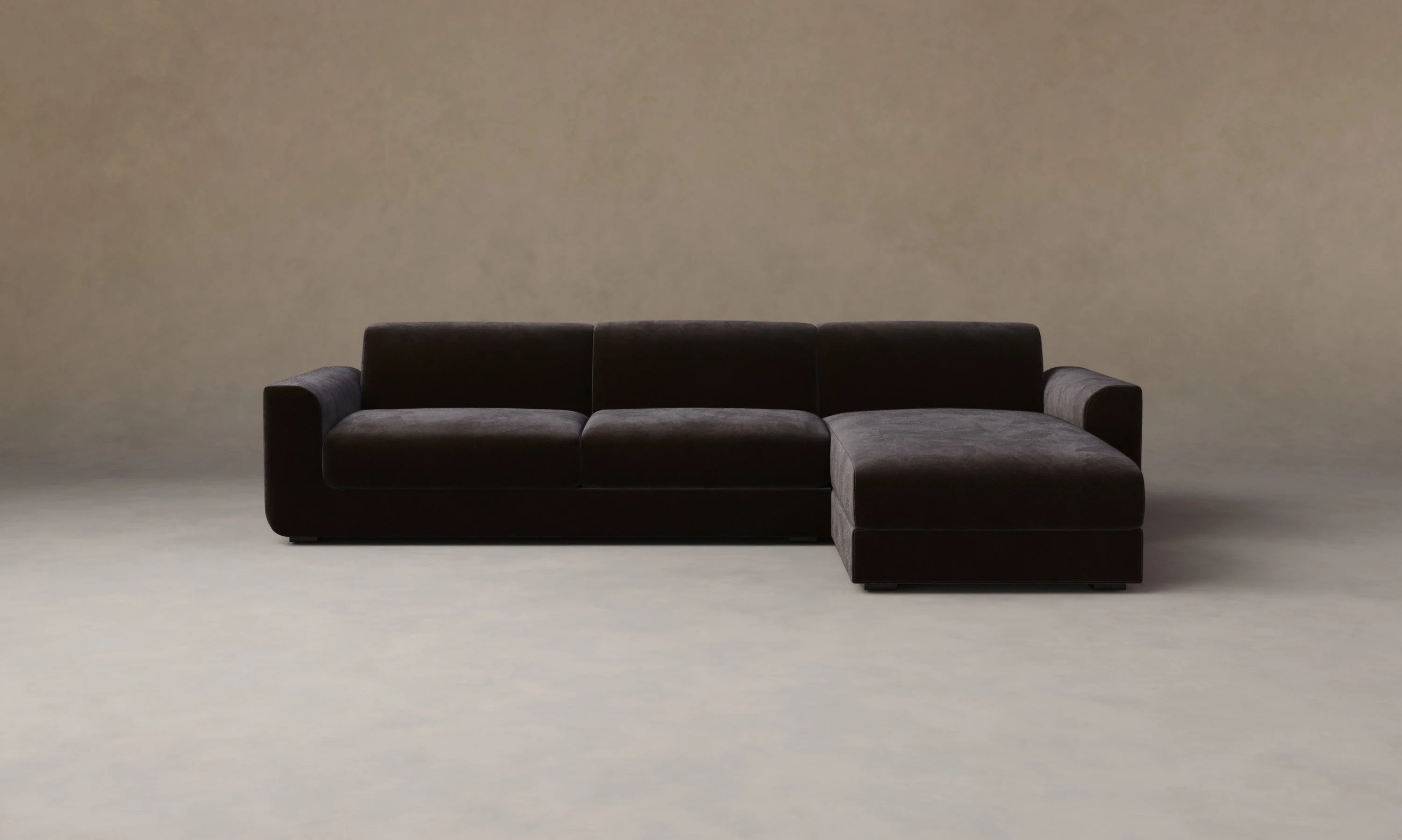 The Marcello Sectional - Mohair Chocolate - Image 2