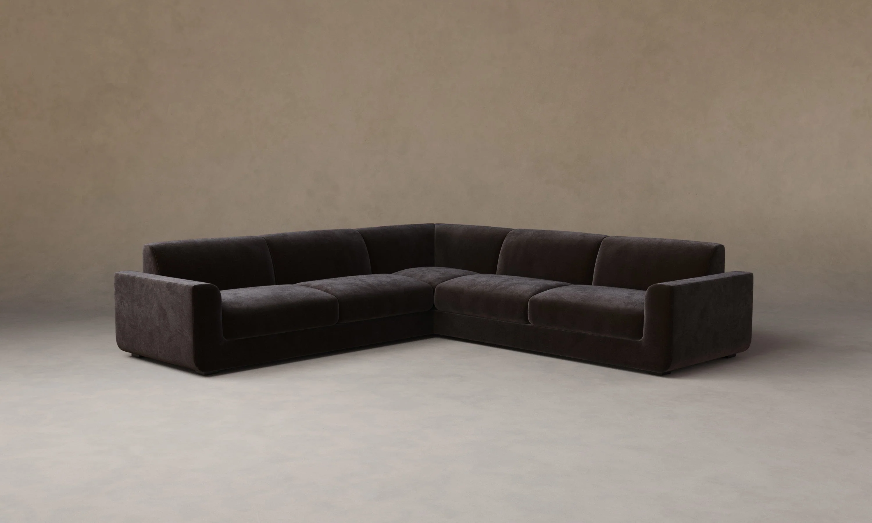 The Marcello Sectional - Mohair Chocolate - Image 3