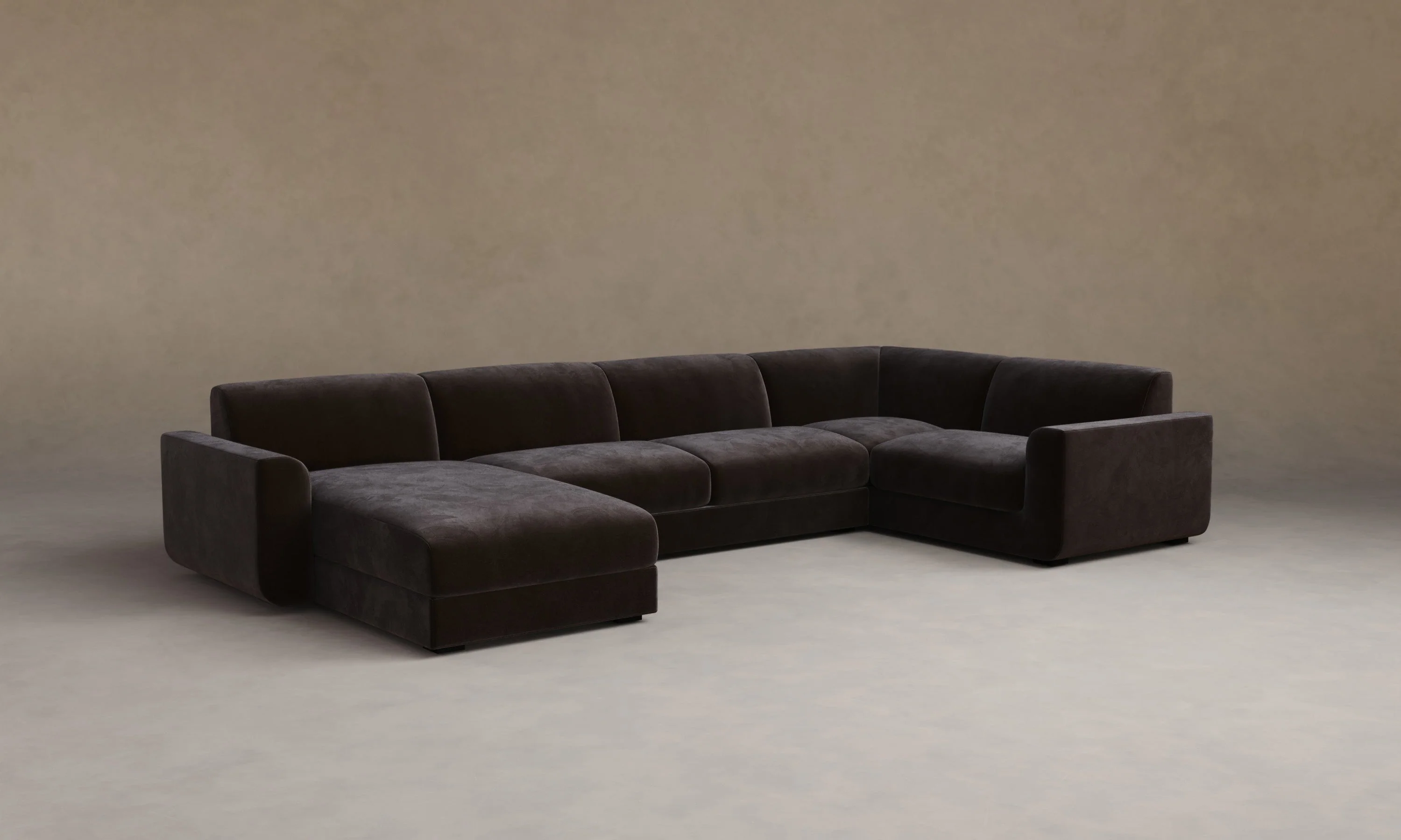 The Marcello Sectional - Mohair Chocolate - Image 5