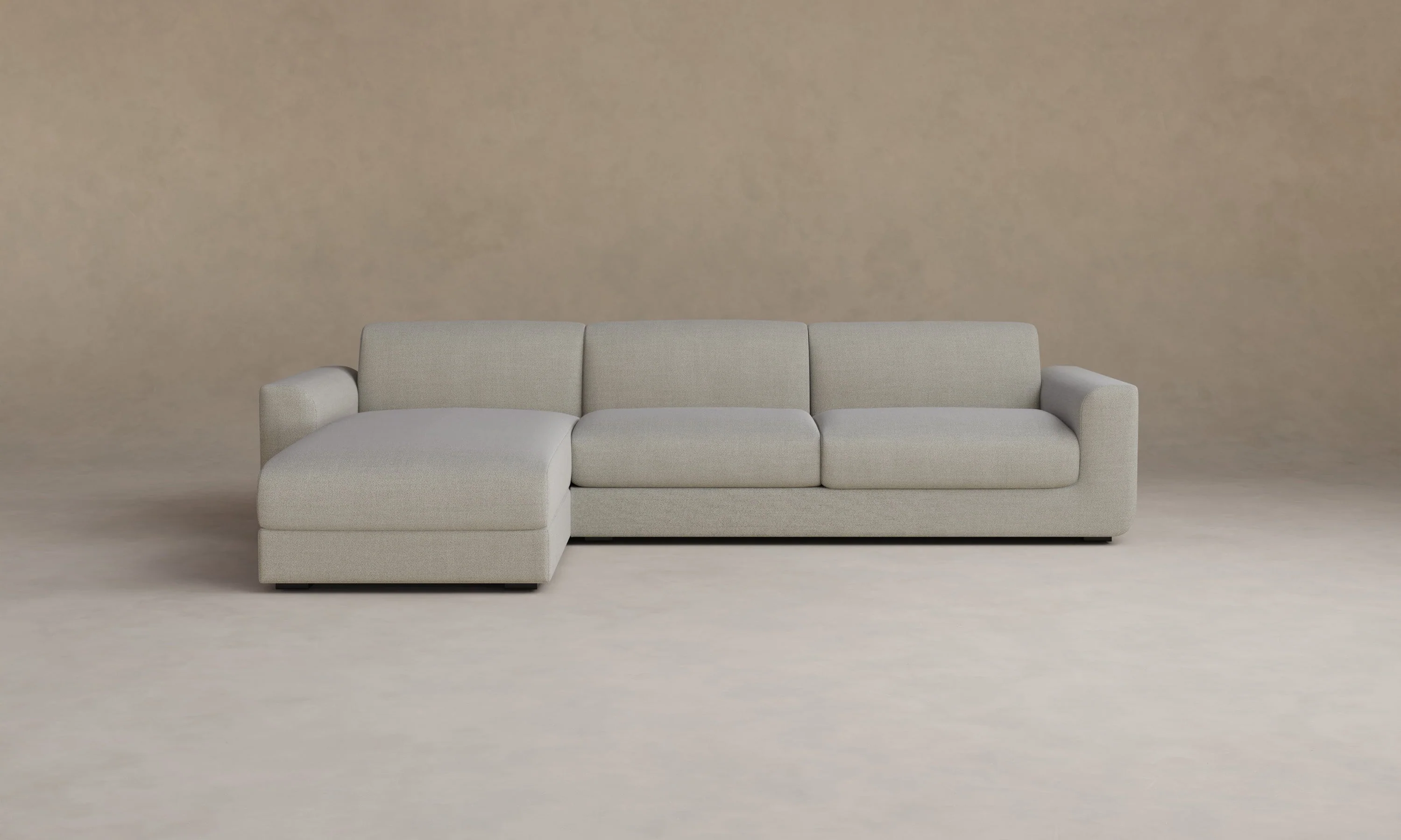 The Marcello Sectional - Performance Textural Weave Breeze