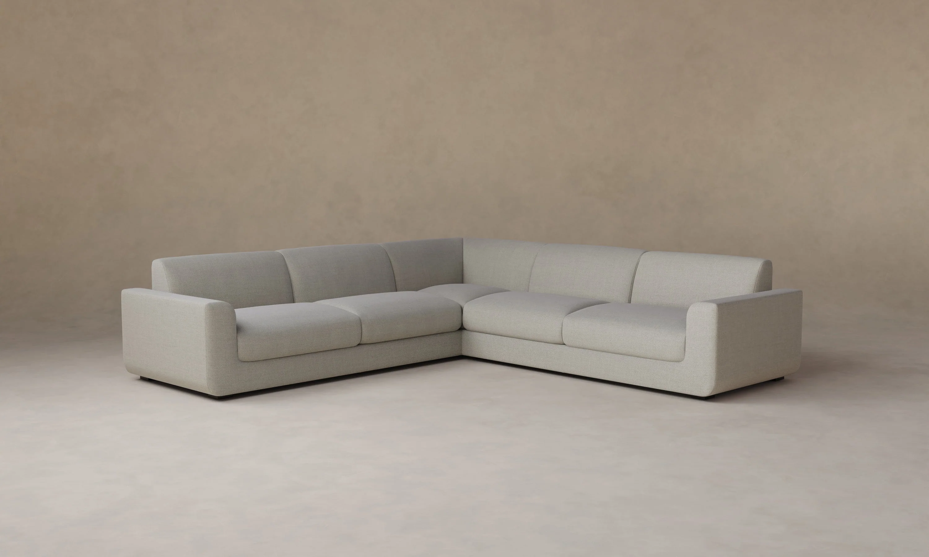 The Marcello Sectional - Performance Textural Weave Breeze - Image 3
