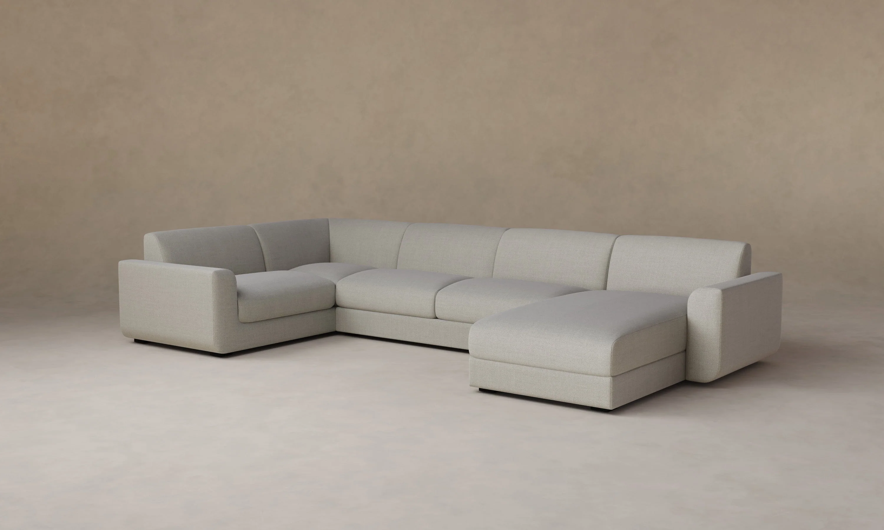 The Marcello Sectional - Performance Textural Weave Breeze - Image 4