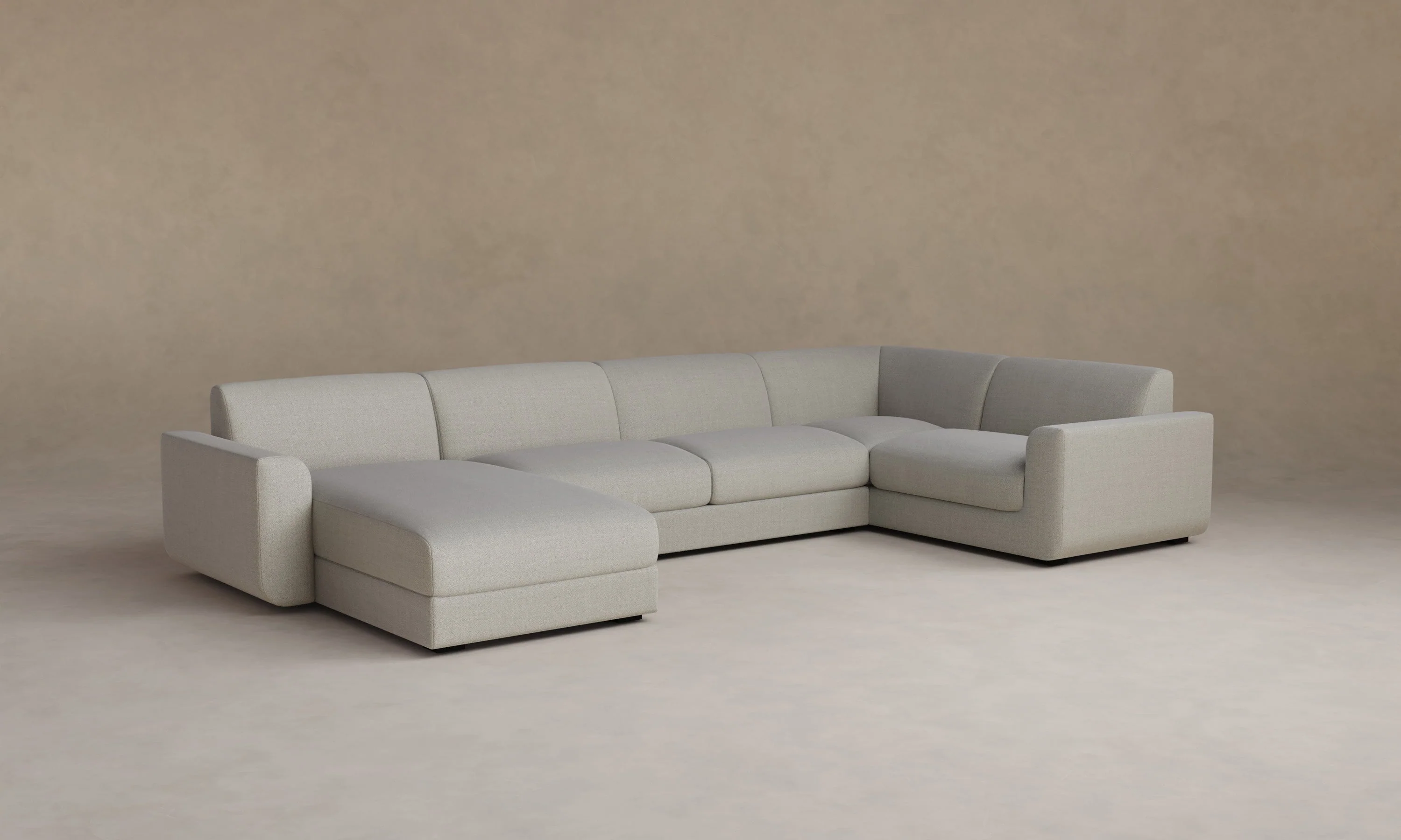 The Marcello Sectional - Performance Textural Weave Breeze - Image 5