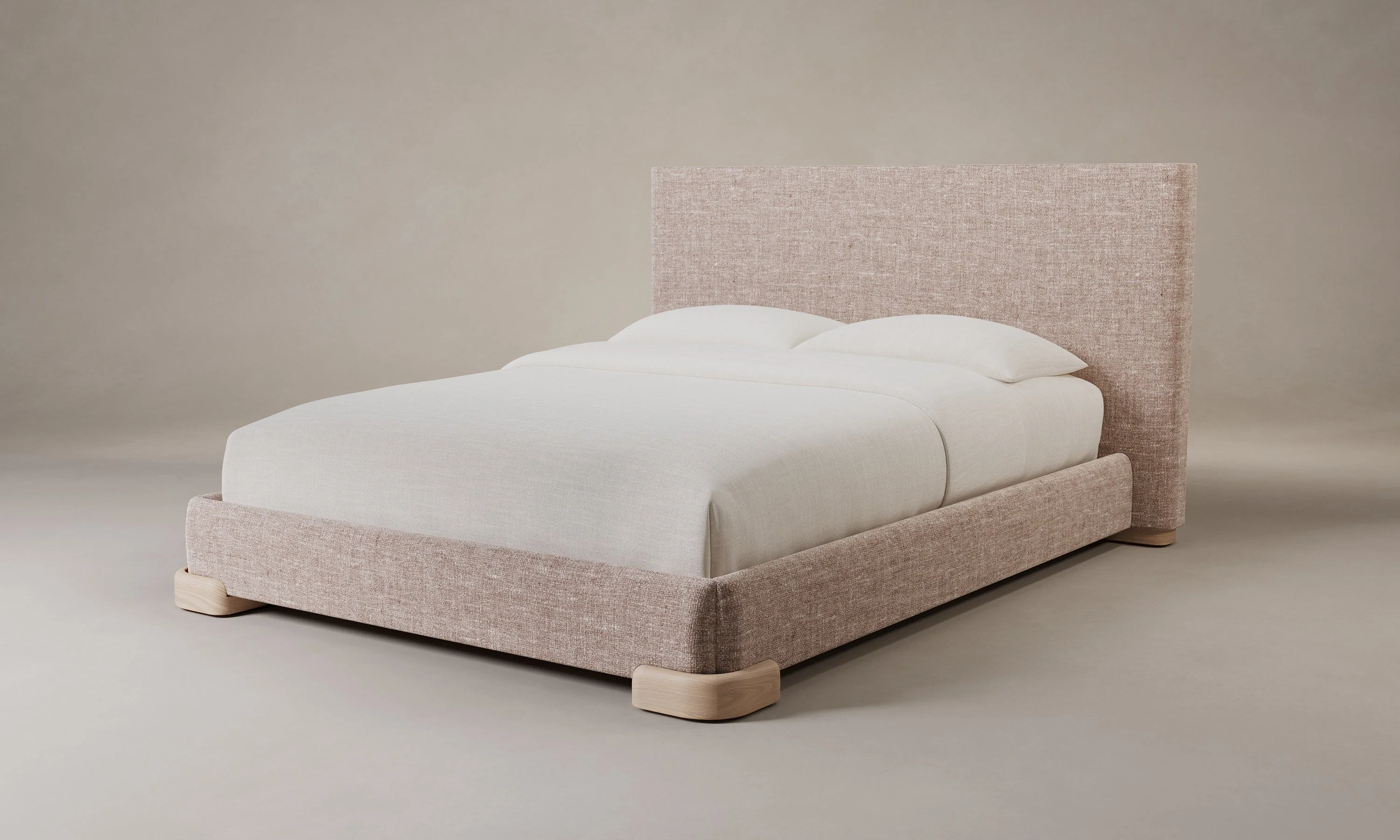 The Maxime Bed - Heritage Belgian Linen Petal - Image 4