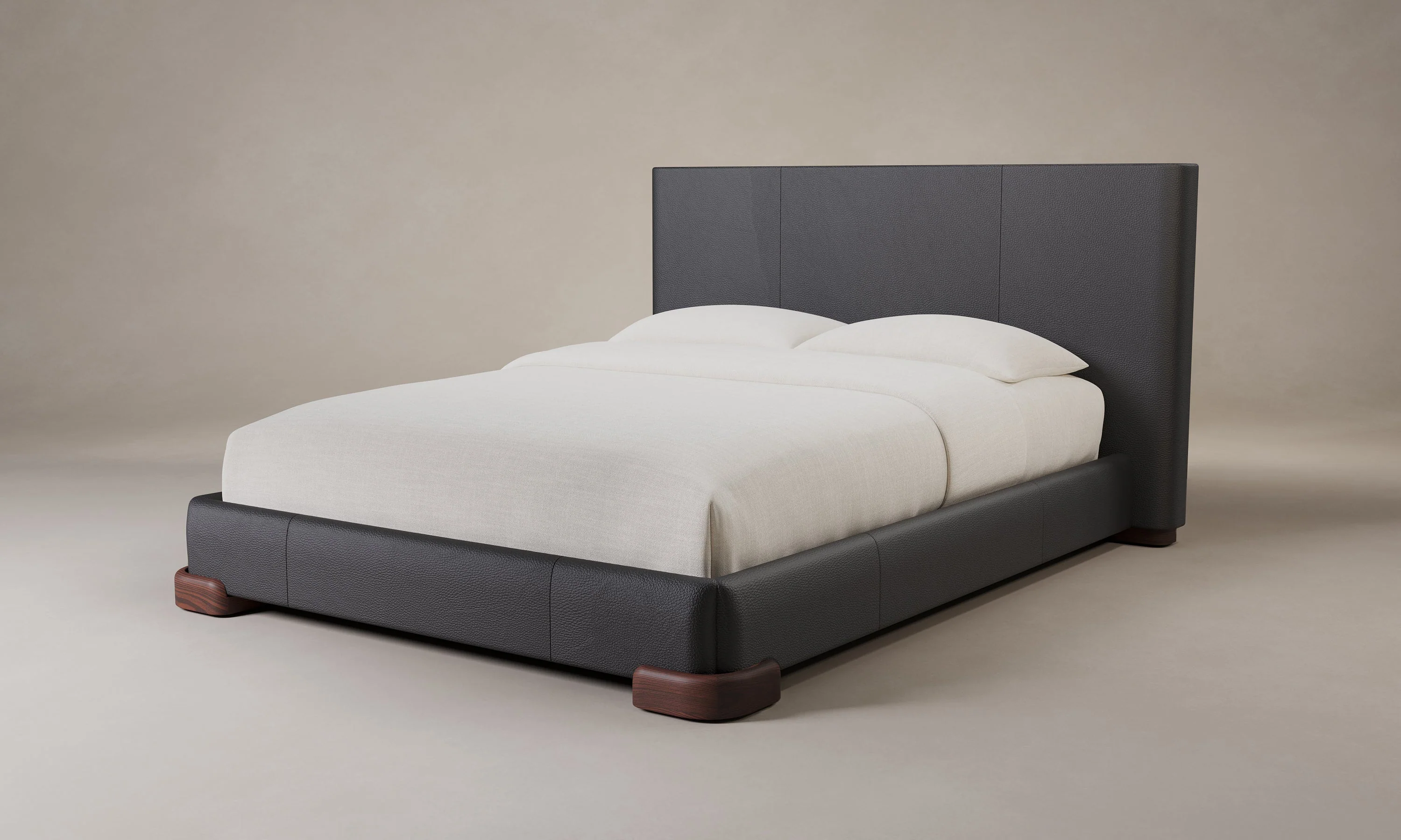The Maxime Bed - Pebbled Leather Ink - Image 2