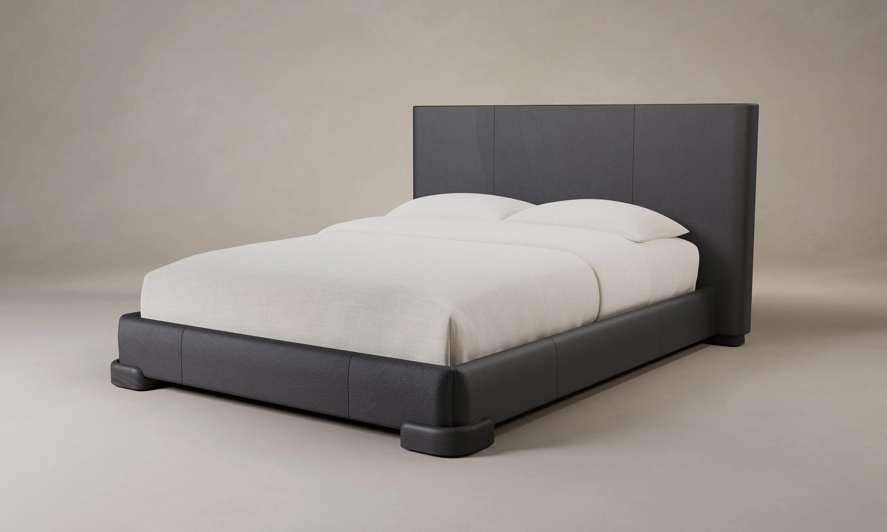 The Maxime Bed - Pebbled Leather Ink - Image 3
