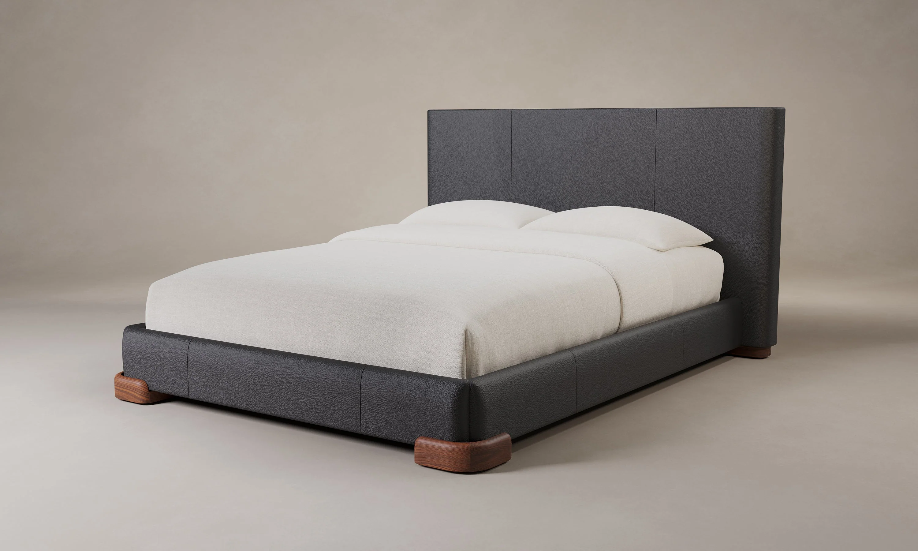 The Maxime Bed - Pebbled Leather Ink - Image 6