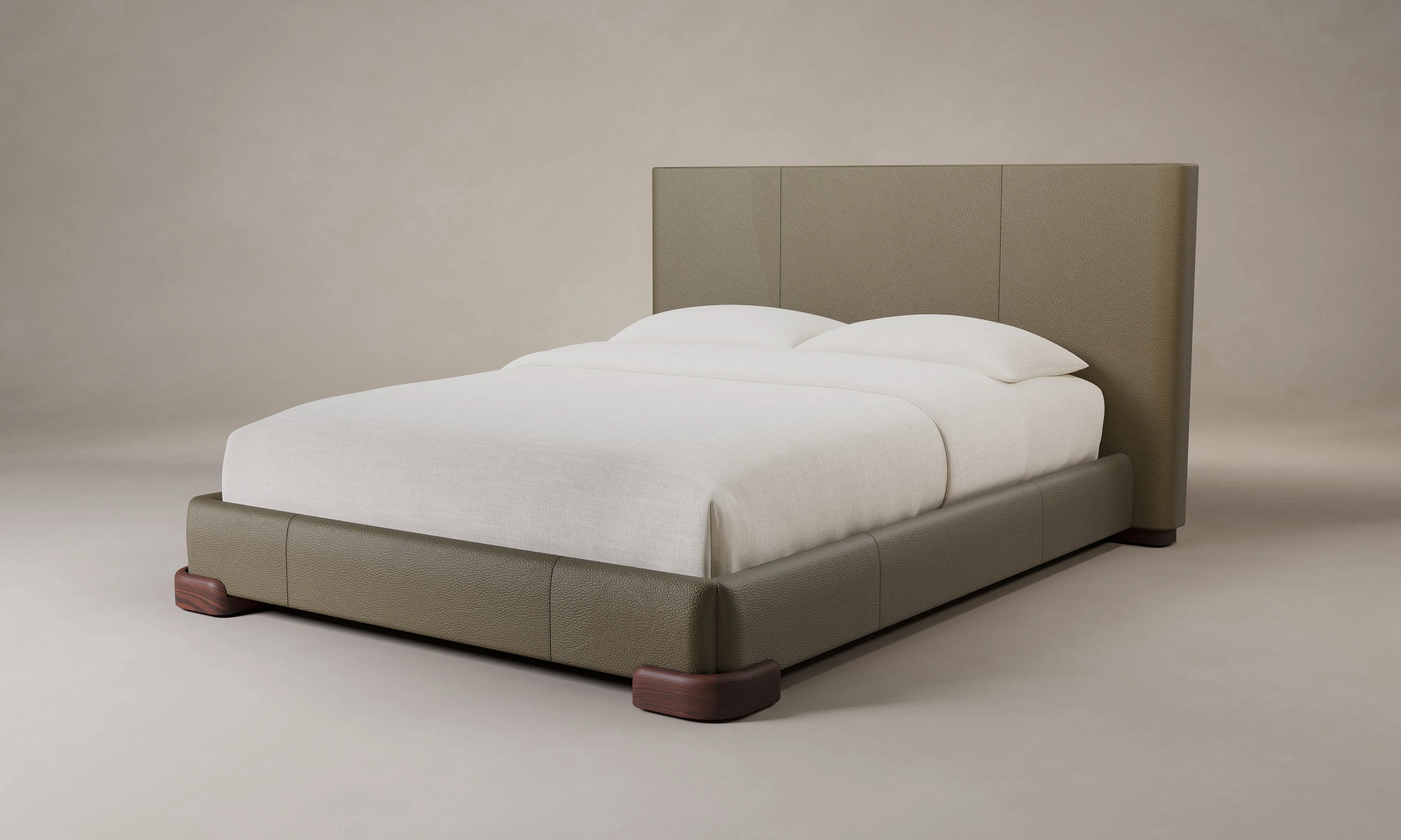 The Maxime Bed - Pebbled Leather Truffle - Image 2