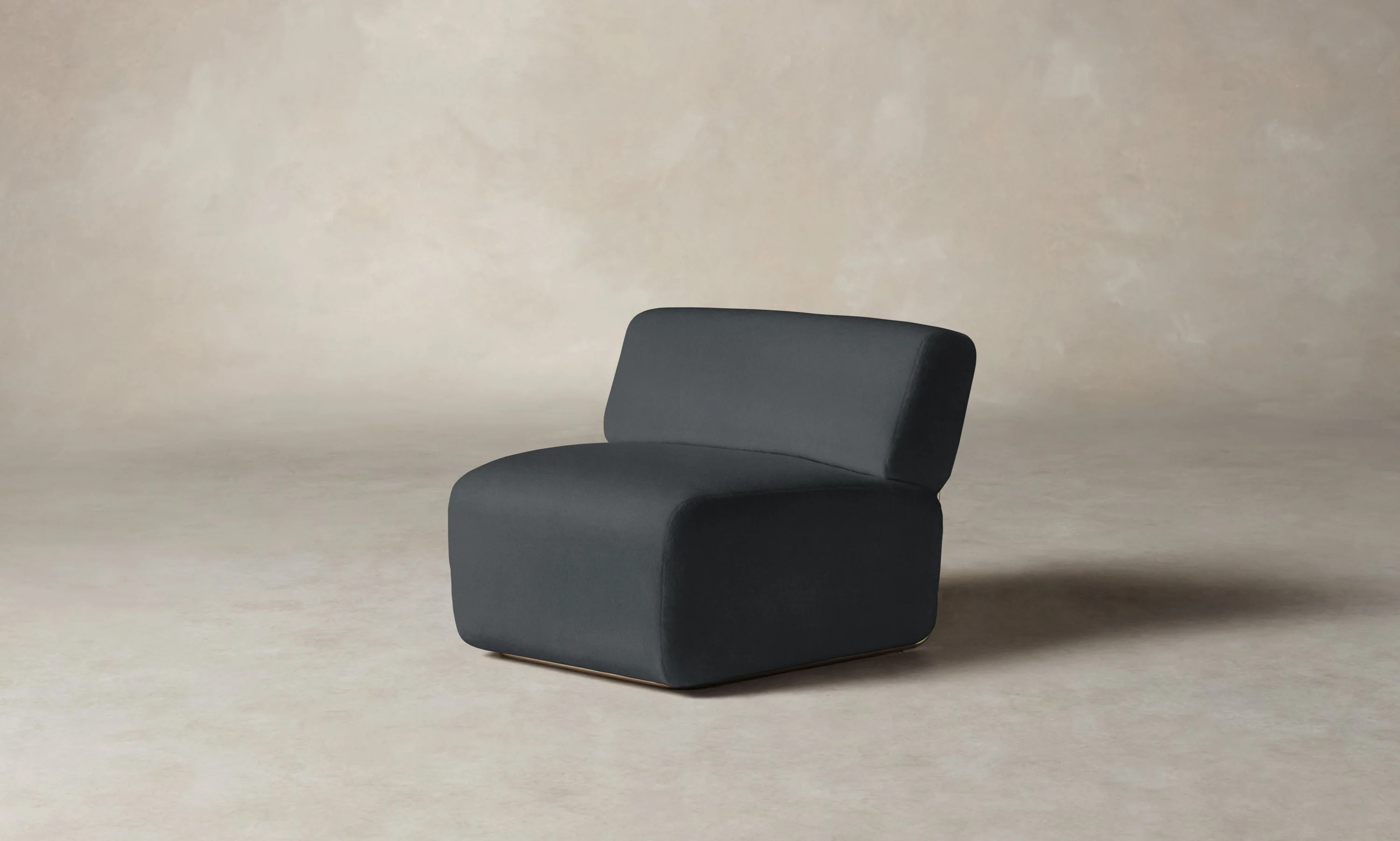 The Miles Modular Chair - Marled Alpaca Velvet Basalt