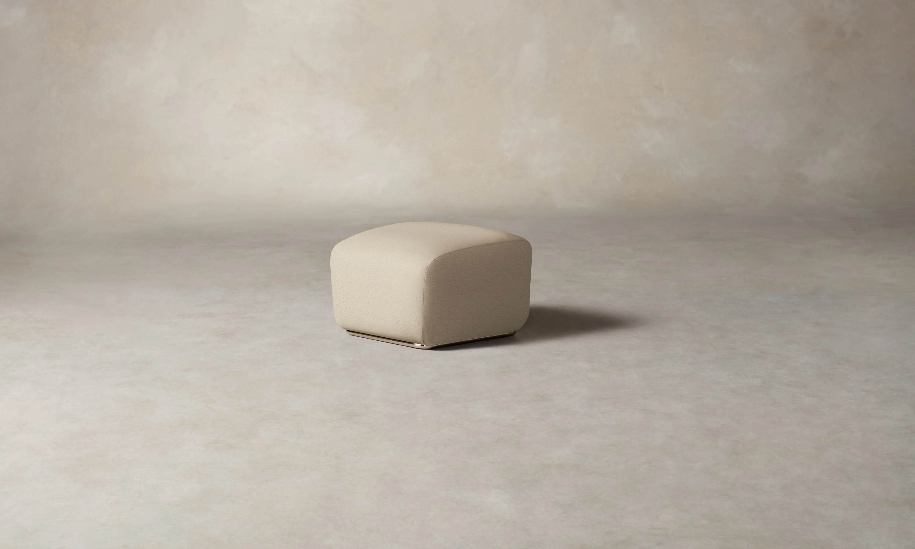 The Miles Ottoman - Performance Woven Chenille Desert