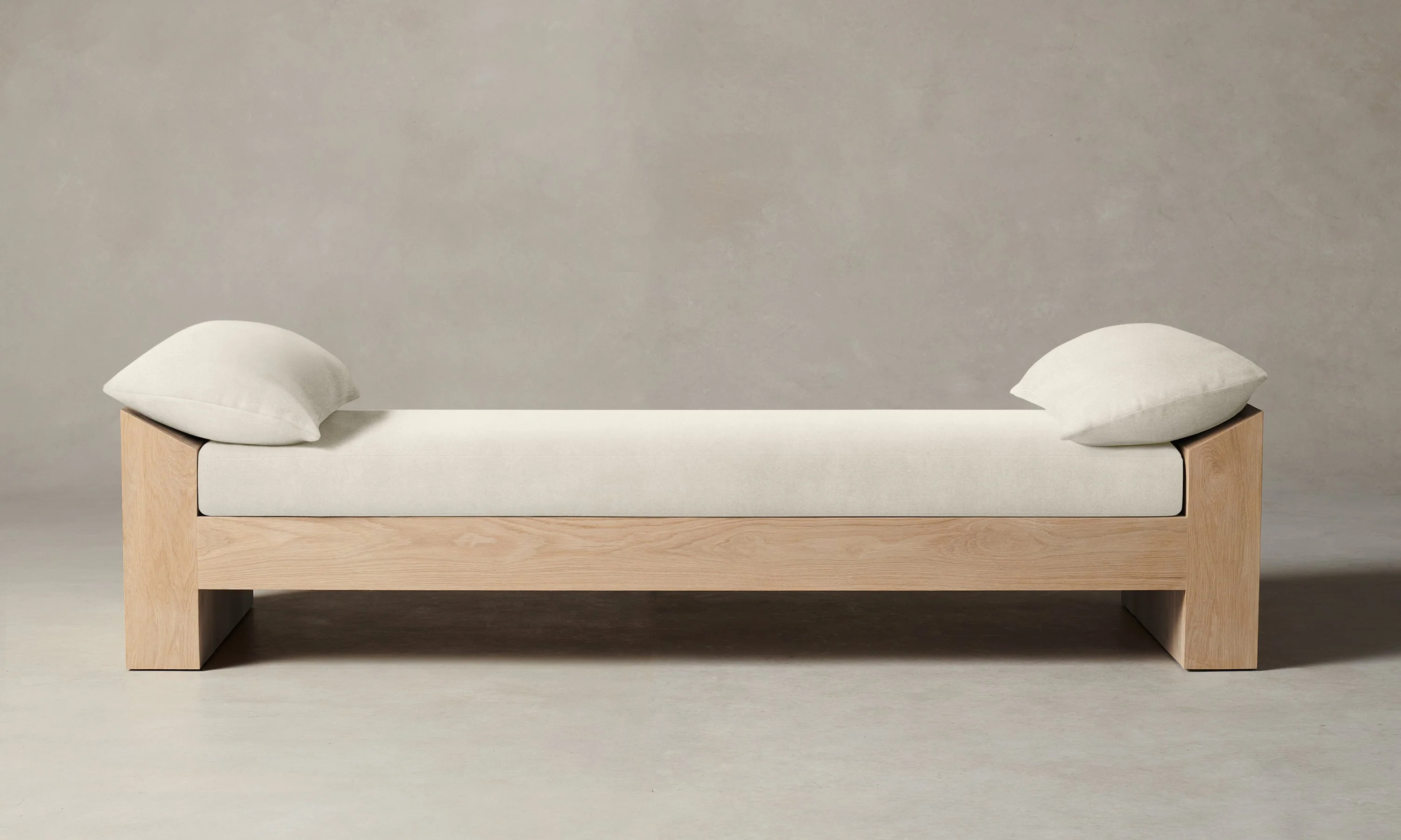 The Montauk Daybed - Marled Alpaca Velvet Porcelain