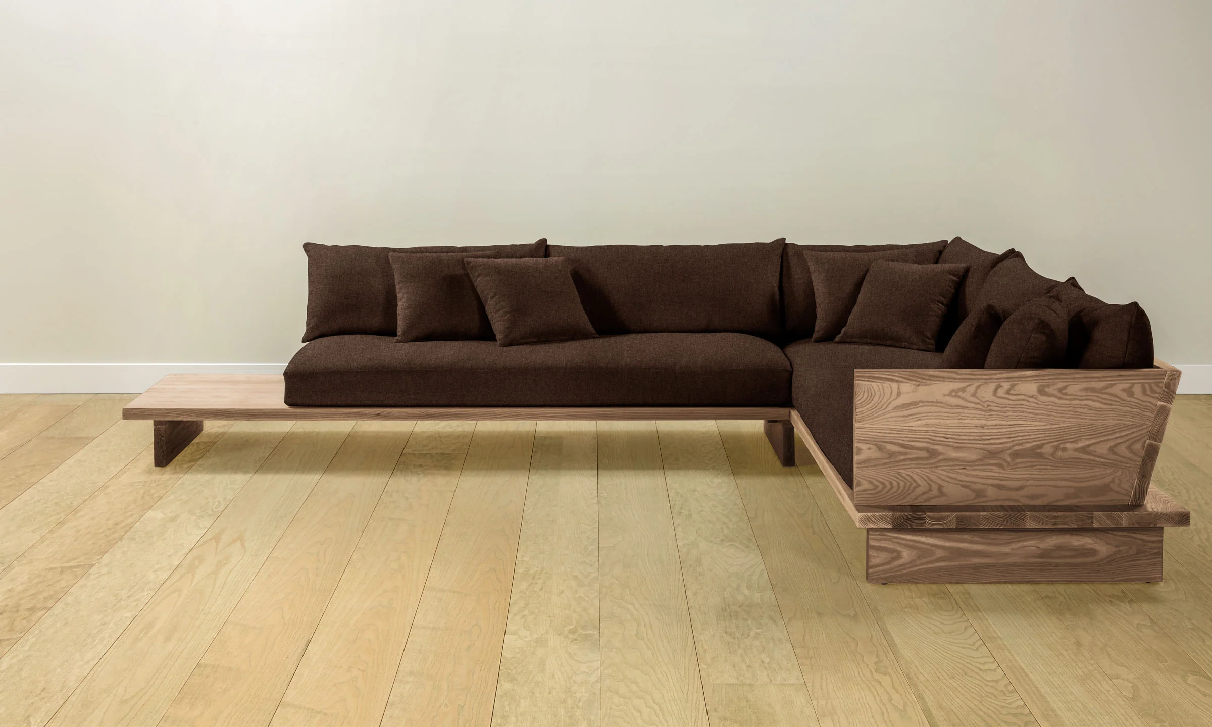 The Muir Sectional - Italian Brushed Wool Cocoa - Image 5